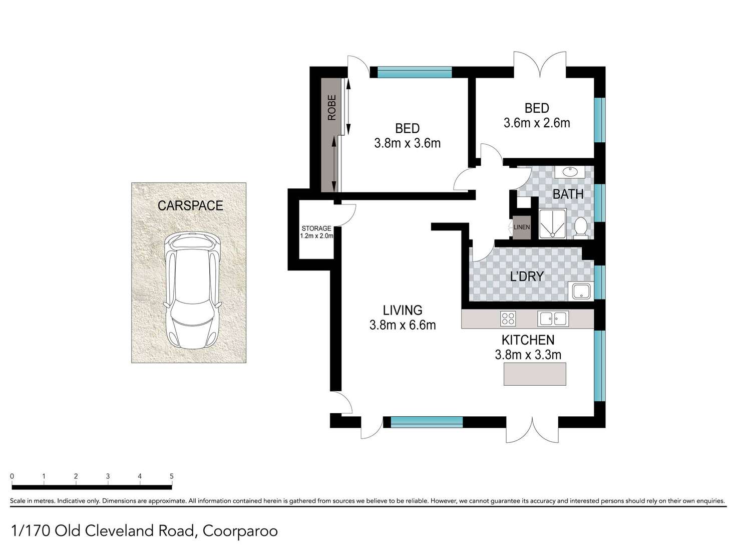 Floorplan of Homely unit listing, 1/170 Old Cleveland Road, Coorparoo QLD 4151