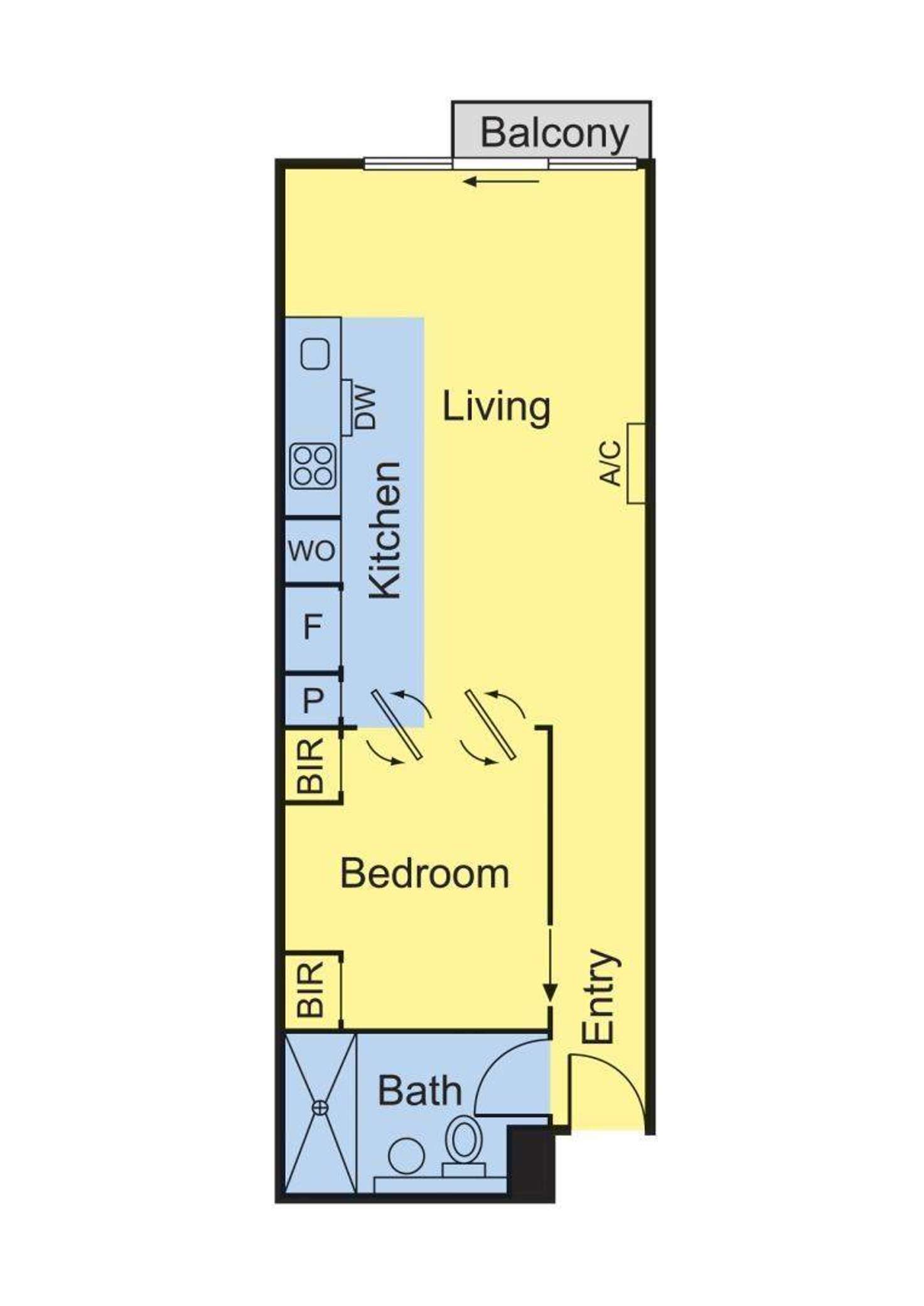 Floorplan of Homely apartment listing, 418/173-177 Barkly Street, St Kilda VIC 3182