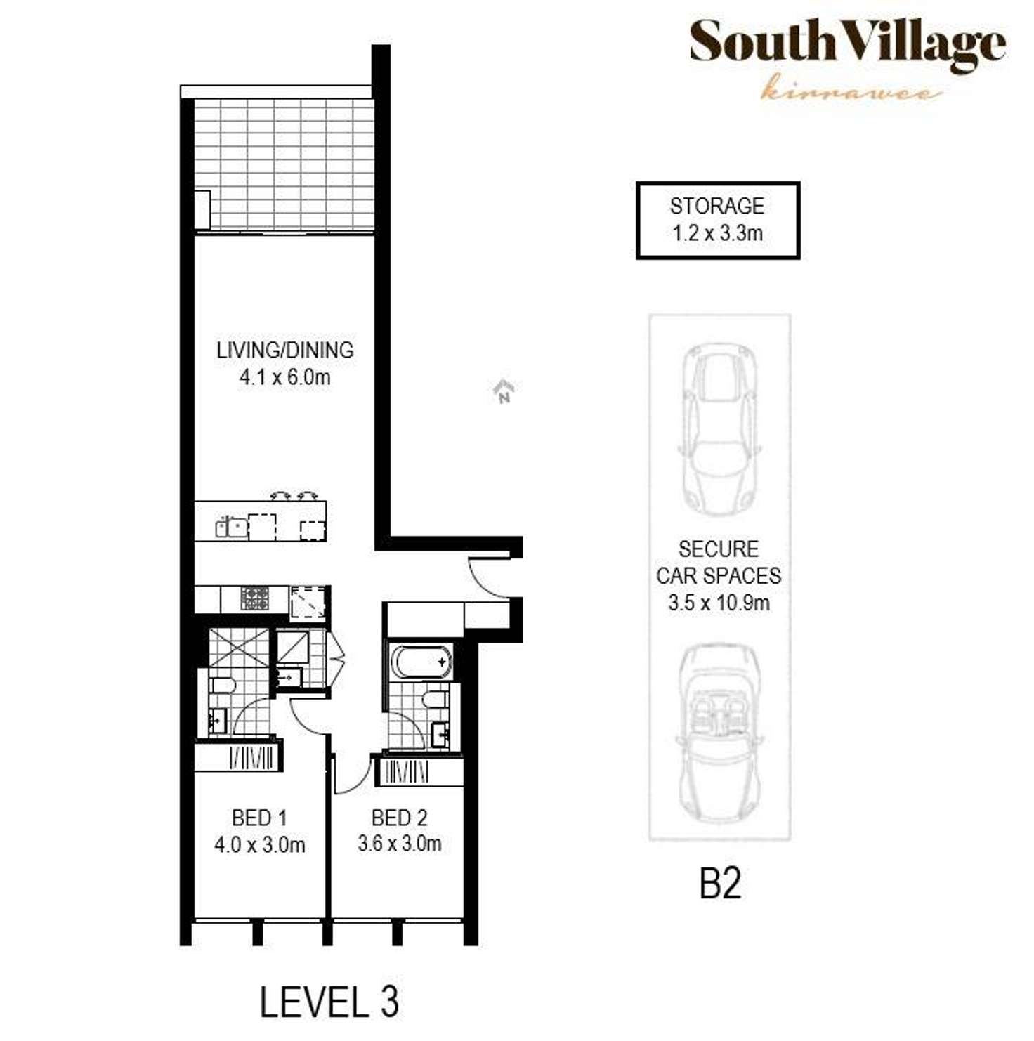 Floorplan of Homely apartment listing, 311/10 Village Place, Kirrawee NSW 2232