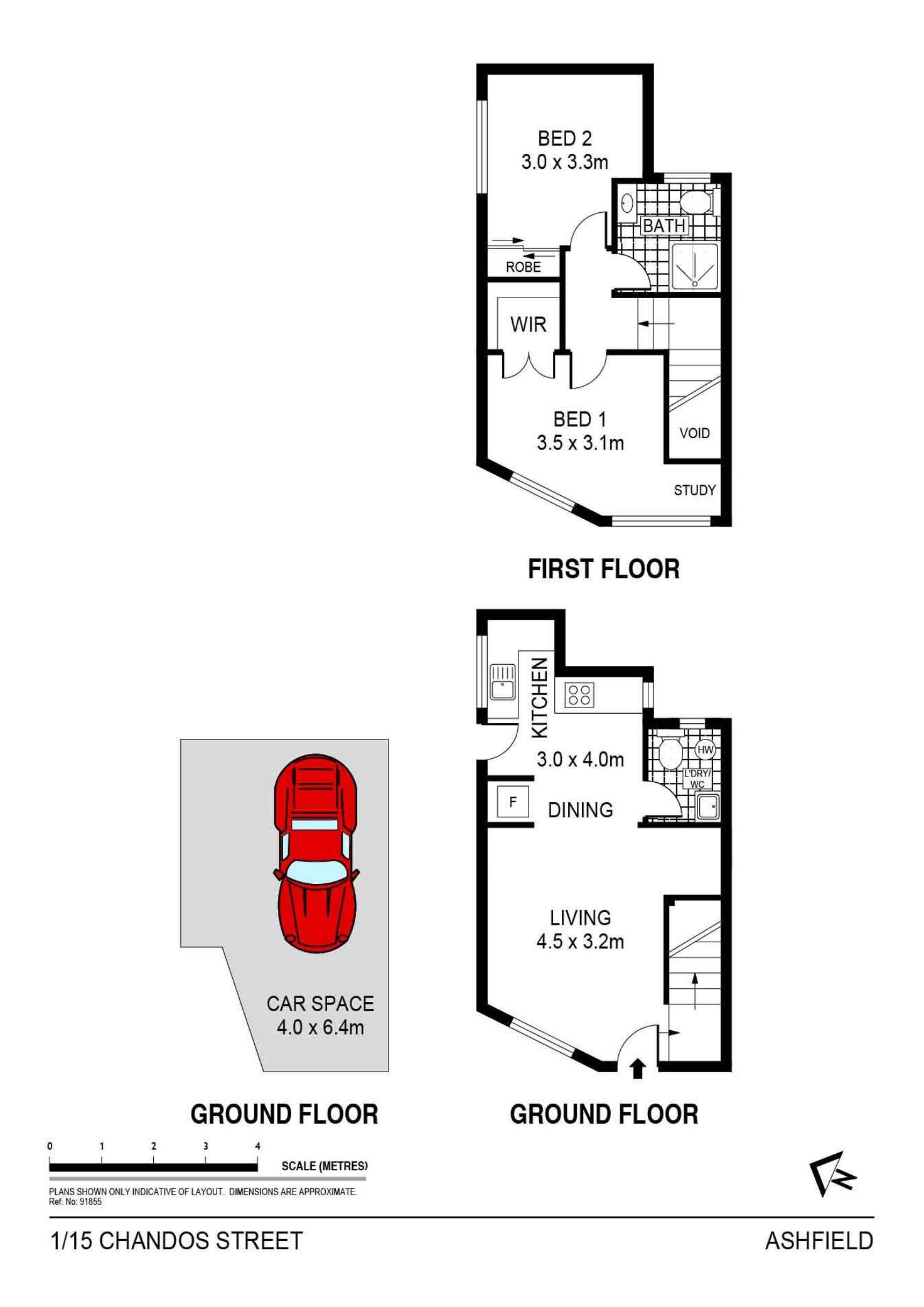 Floorplan of Homely apartment listing, 1/15 Chandos Street, Ashfield NSW 2131