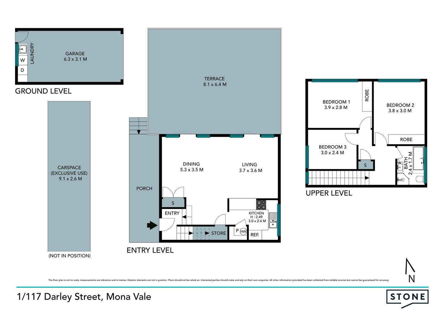 Floorplan of Homely townhouse listing, 1/117 Darley Street, Mona Vale NSW 2103
