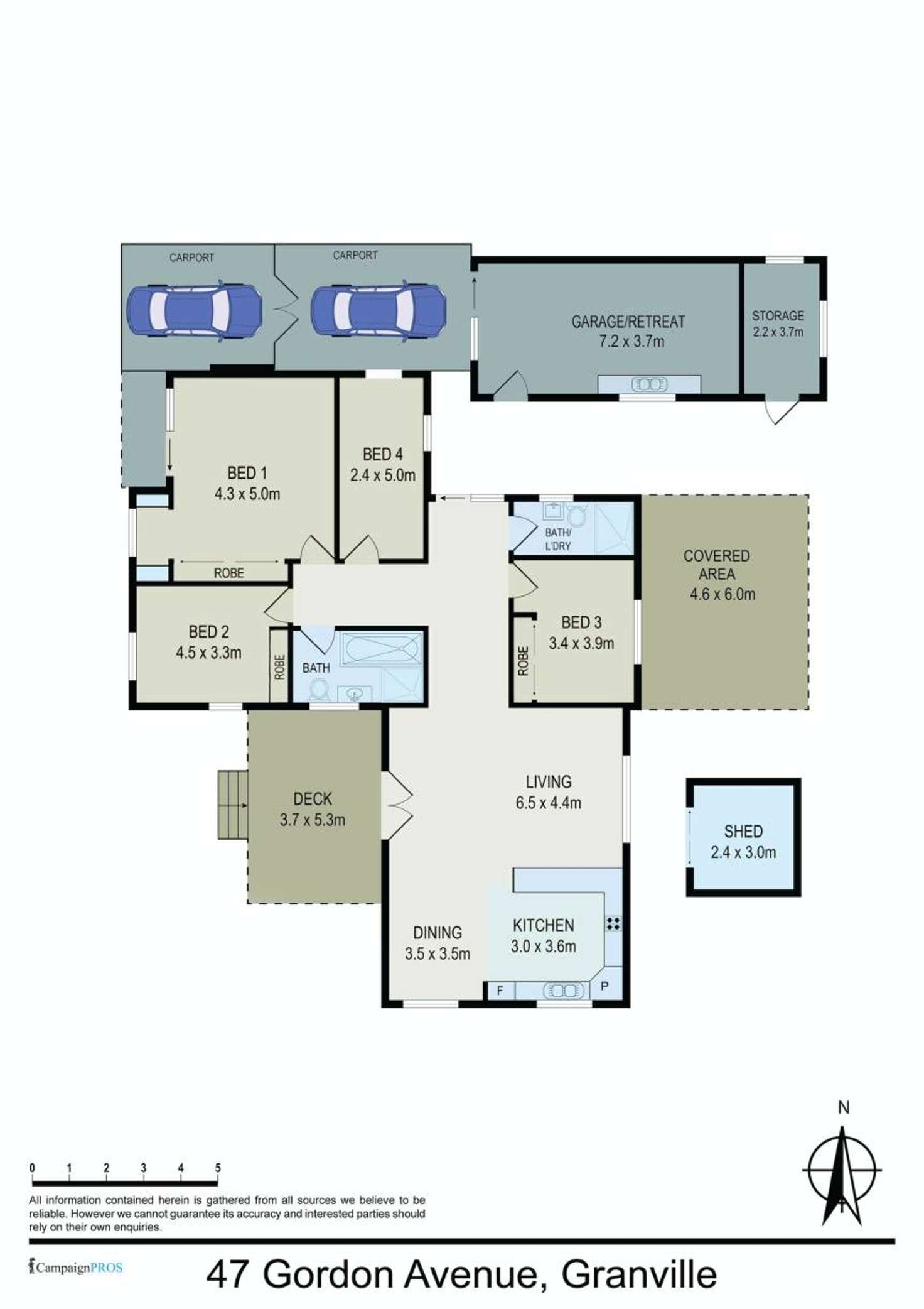Floorplan of Homely house listing, 47 Gordon Avenue, Granville NSW 2142