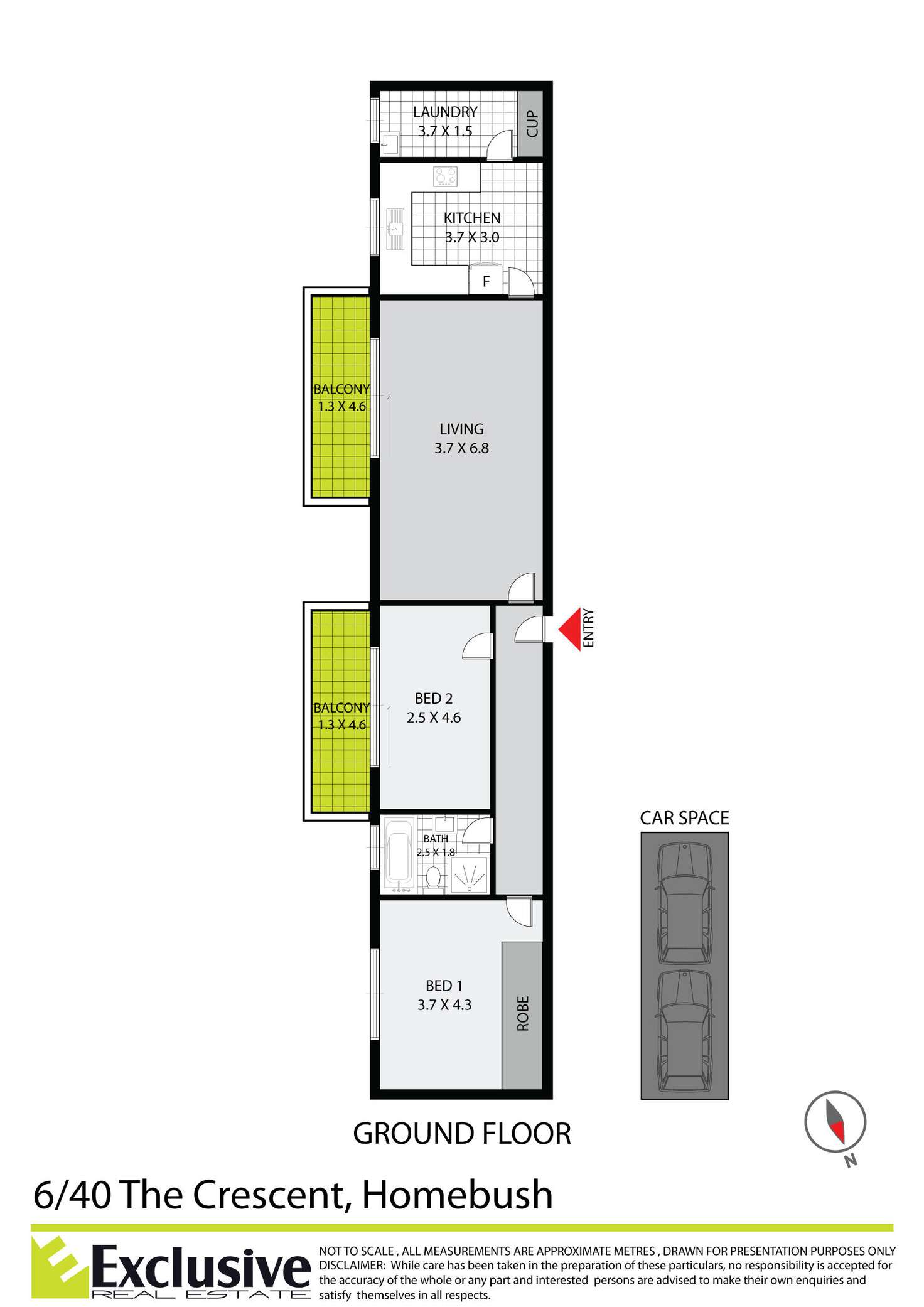 Floorplan of Homely unit listing, 6/40 The Crescent, Homebush NSW 2140