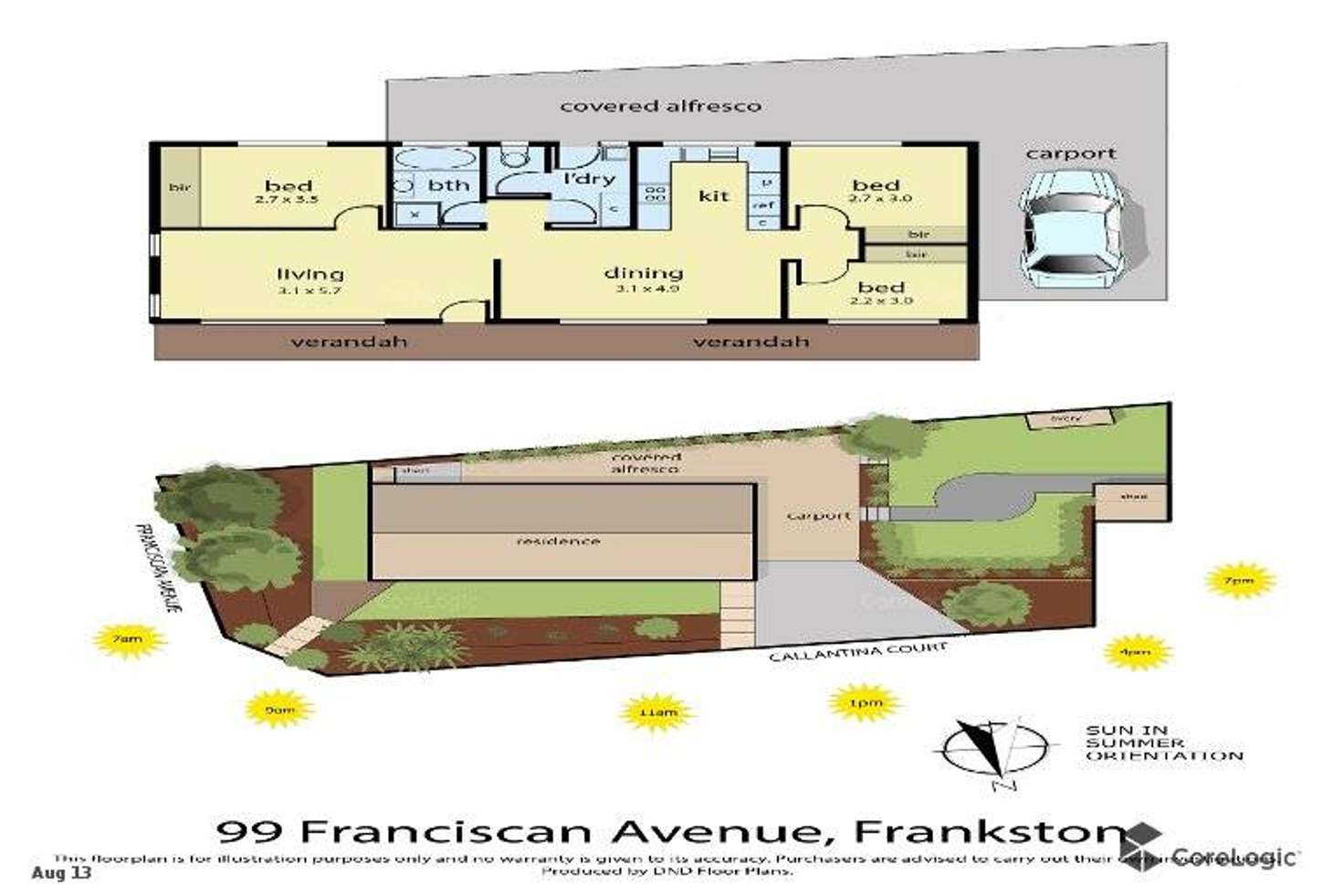 Floorplan of Homely house listing, 99 Franciscan Avenue, Frankston VIC 3199