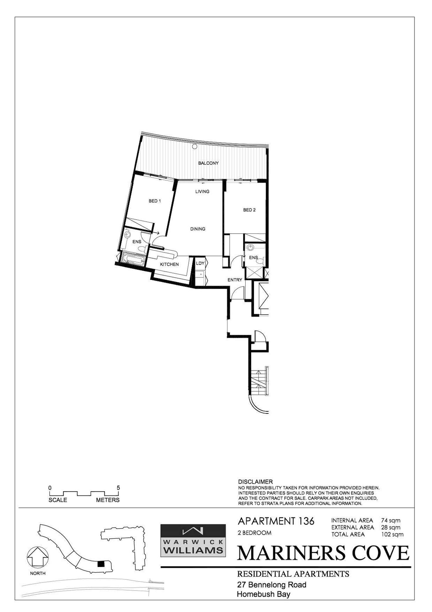 Floorplan of Homely apartment listing, 136/27 Bennelong Parkway, Wentworth Point NSW 2127