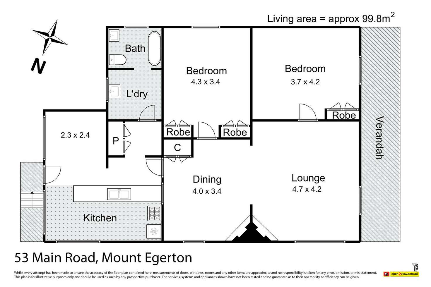 Floorplan of Homely house listing, 53 Main Road, Mount Egerton VIC 3352