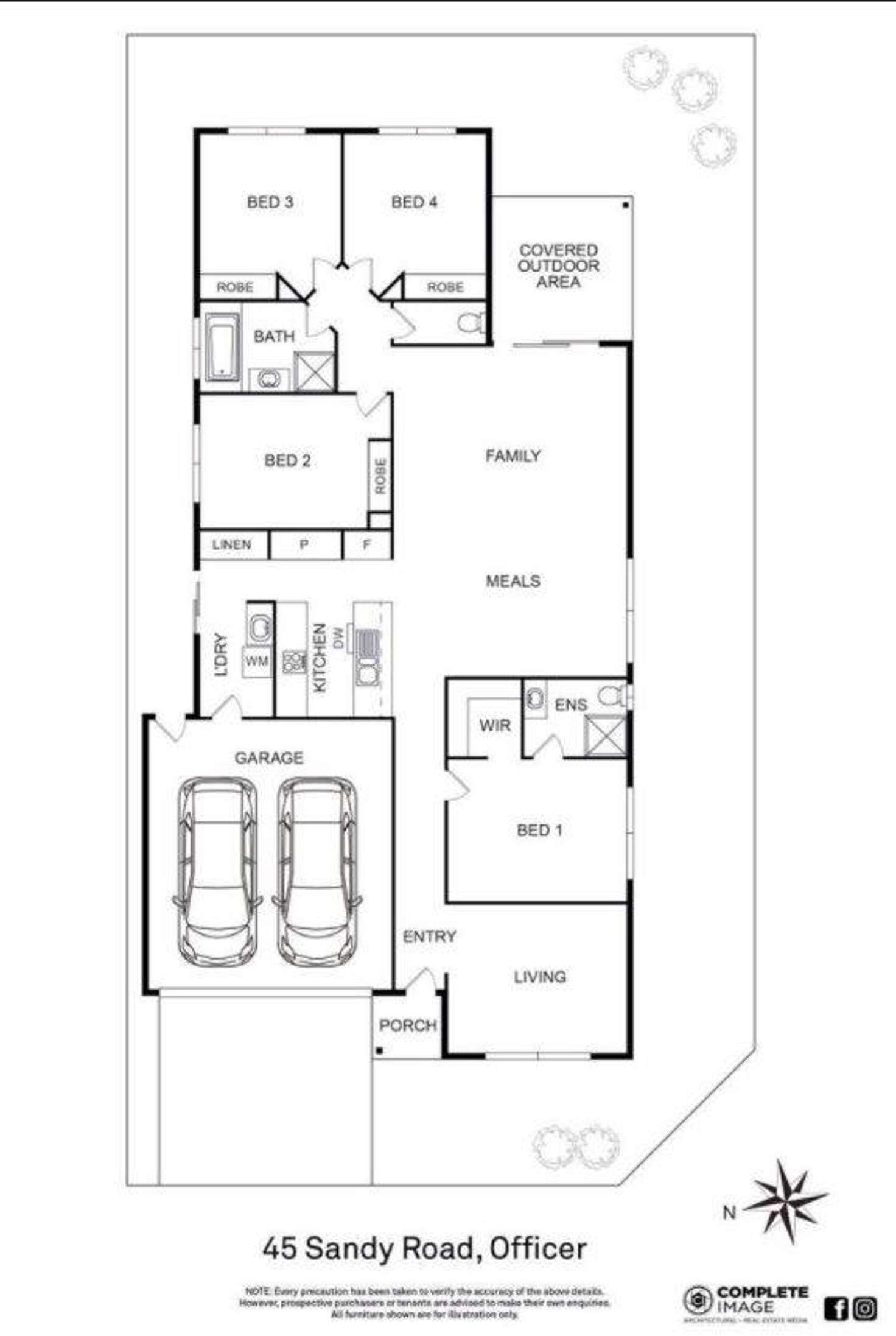 Floorplan of Homely house listing, 45 Sandy Road, Officer VIC 3809