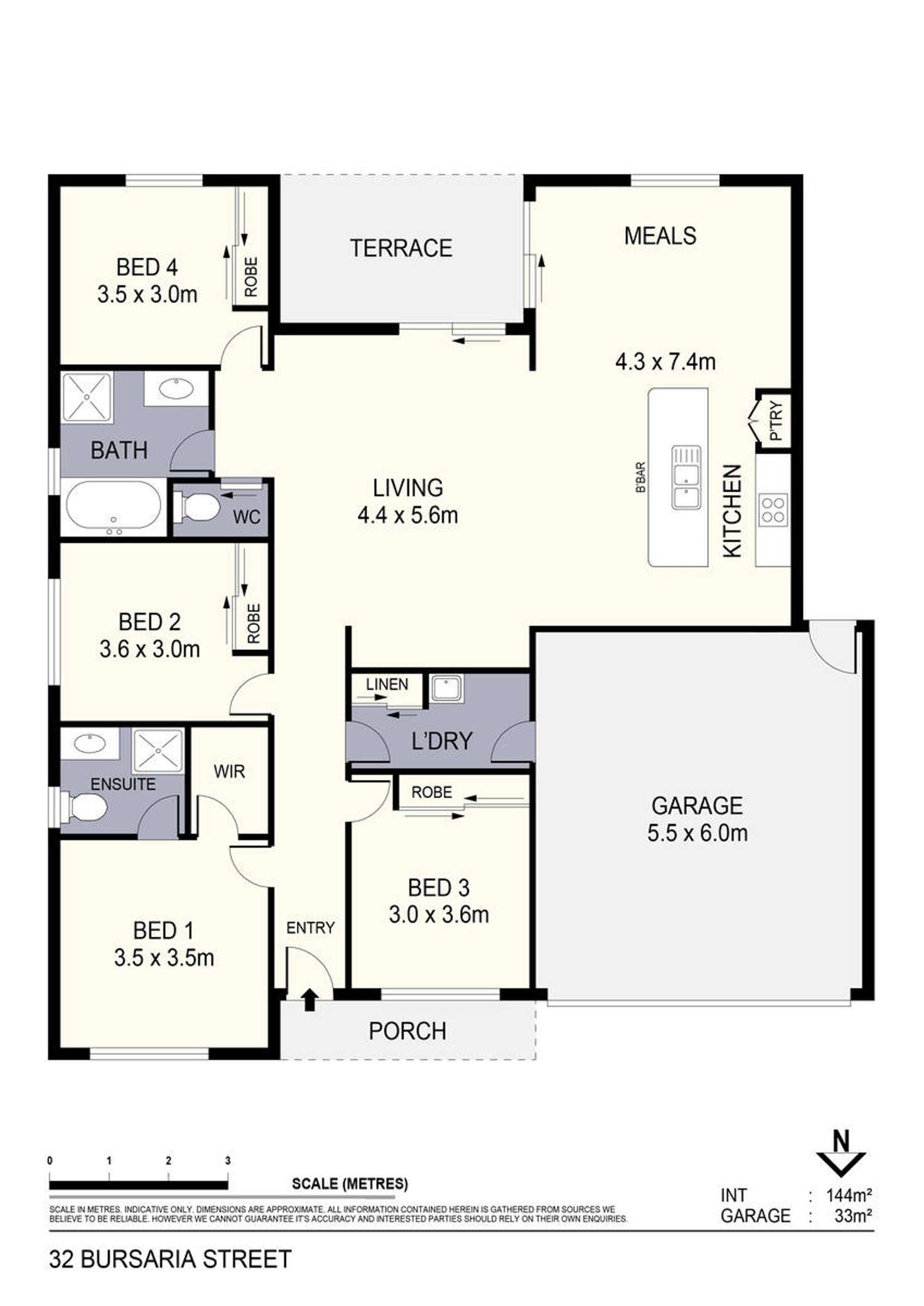 Floorplan of Homely house listing, 32 Bursaria Street, Jackass Flat VIC 3556