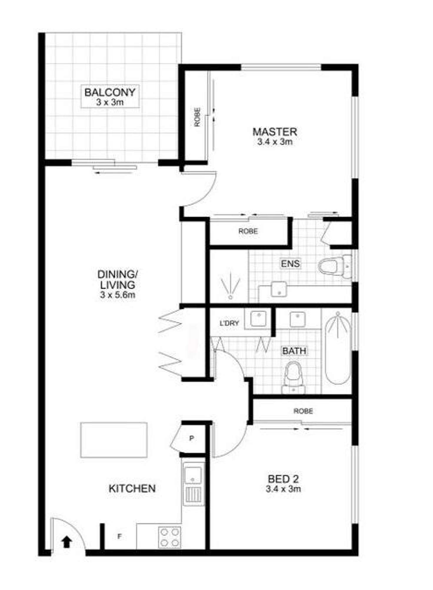 Floorplan of Homely apartment listing, 129/21 Masters Street, Newstead QLD 4006