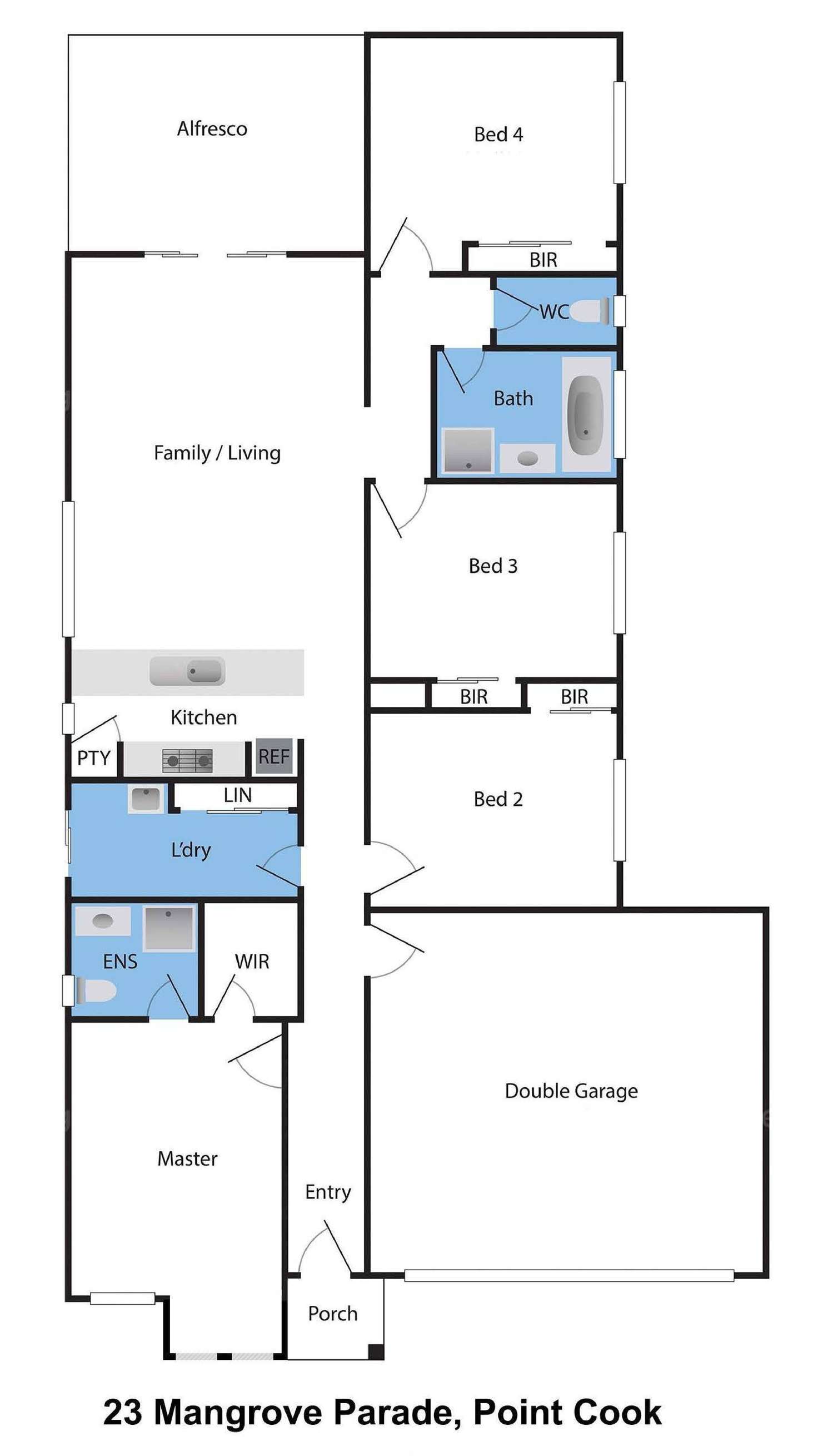 Floorplan of Homely house listing, 23 Mangrove Parade, Point Cook VIC 3030