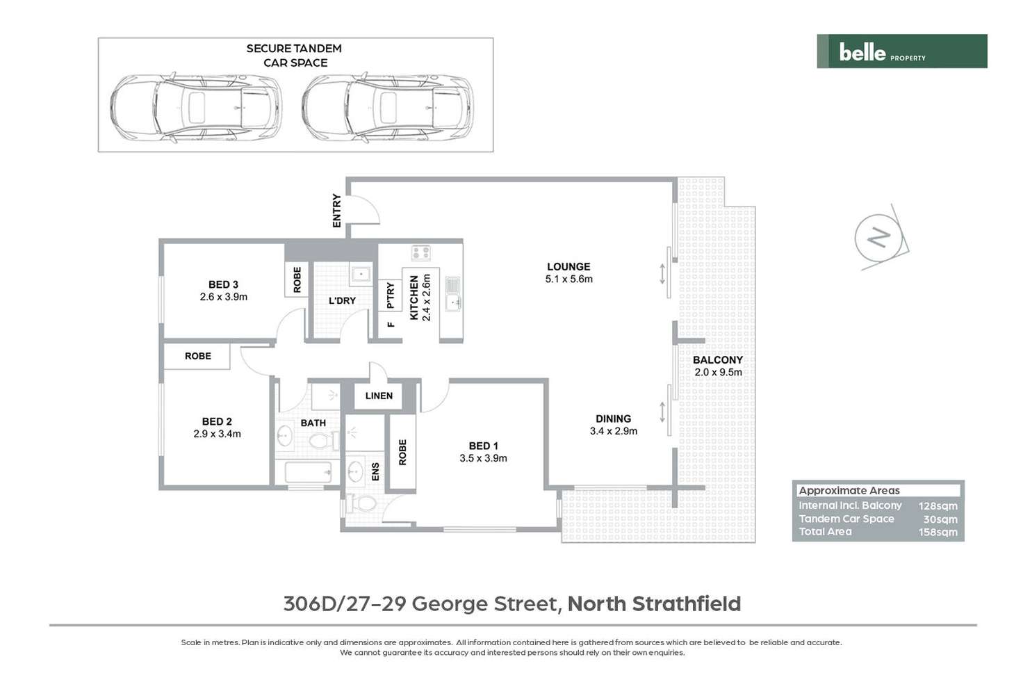 Floorplan of Homely apartment listing, 306D/27-29 George Street, North Strathfield NSW 2137
