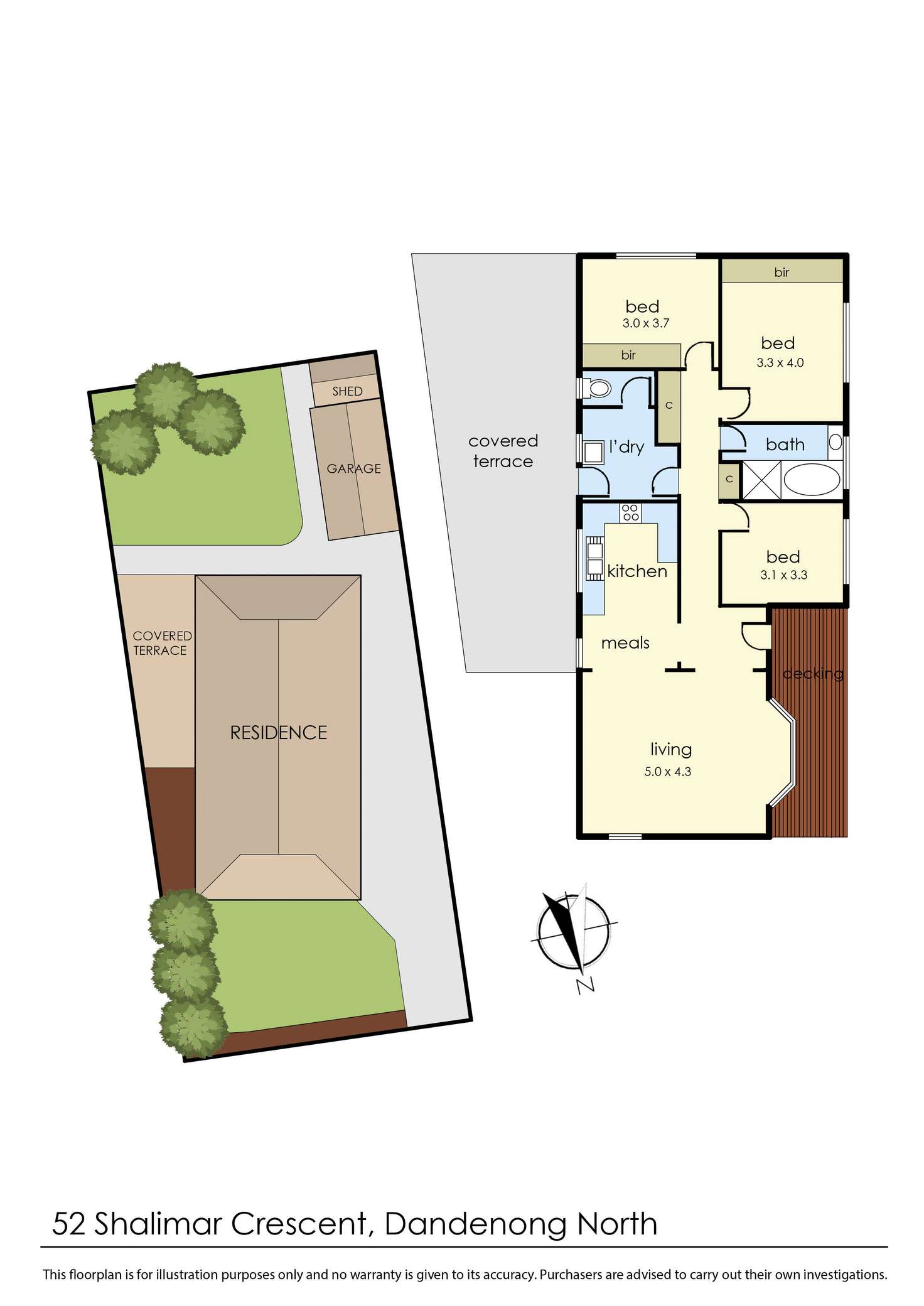 Floorplan of Homely house listing, 52 Shalimar Crescent, Dandenong North VIC 3175