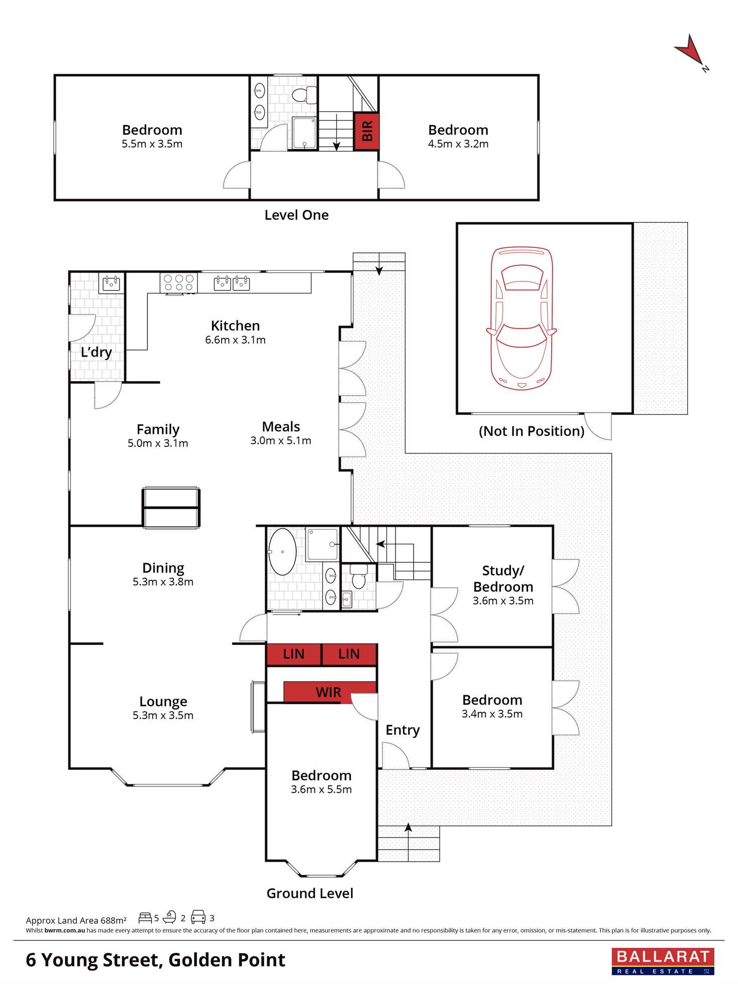 Floorplan of Homely house listing, 6 Young Street, Golden Point VIC 3350