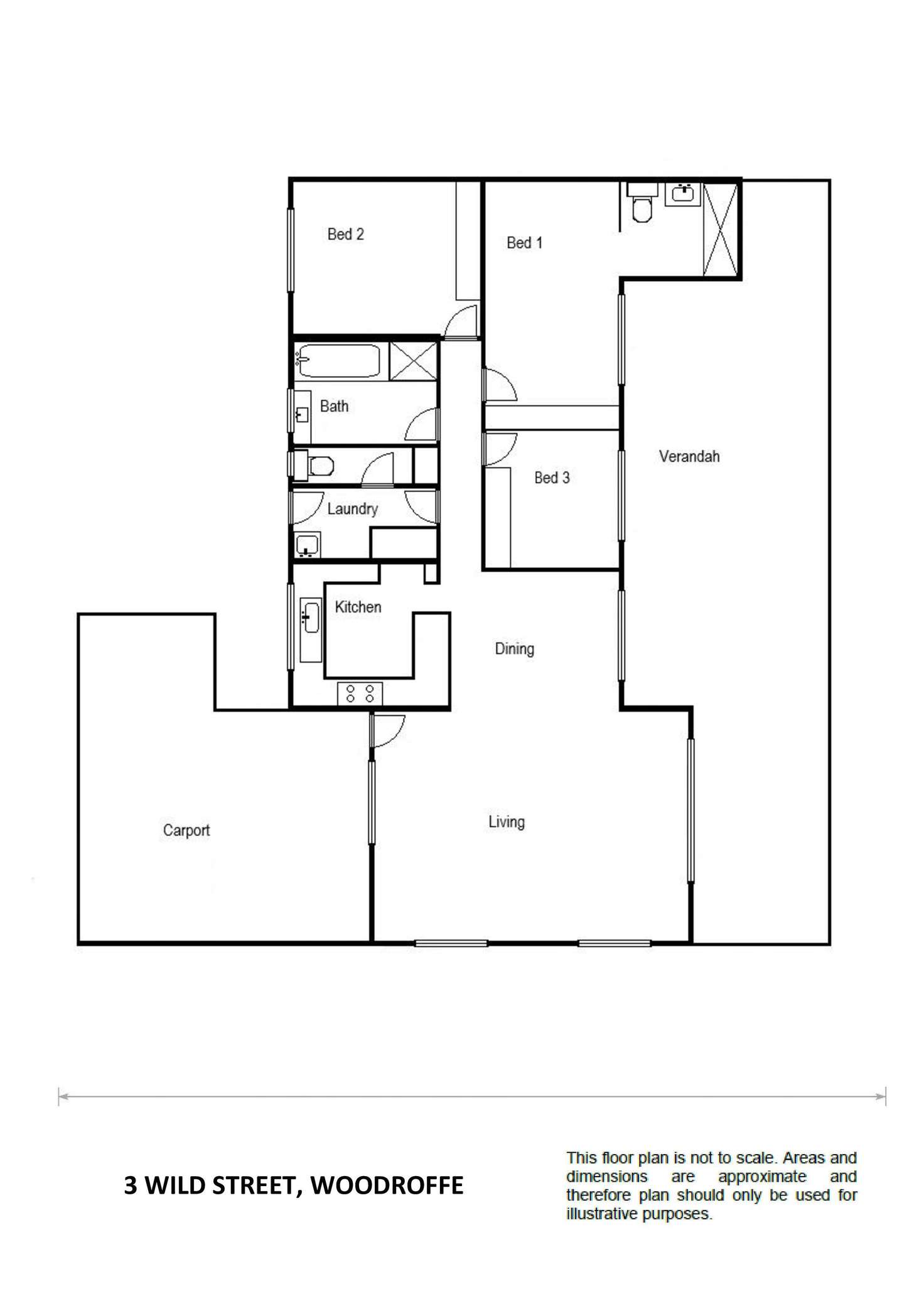 Floorplan of Homely house listing, 3 Wild Street, Woodroffe NT 830