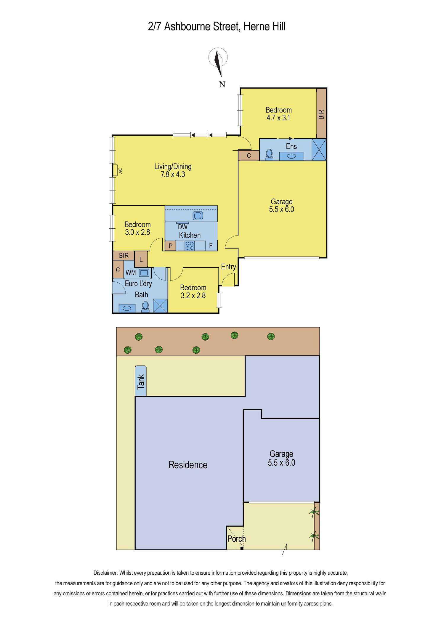 Floorplan of Homely unit listing, 2/7 Ashbourne Street, Herne Hill VIC 3218