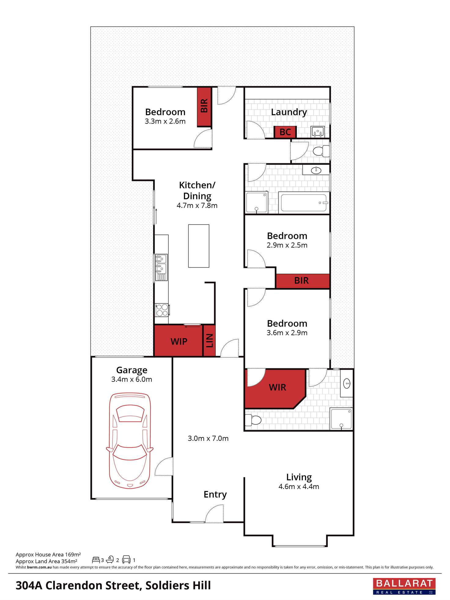Floorplan of Homely house listing, 304a Clarendon Street, Soldiers Hill VIC 3350