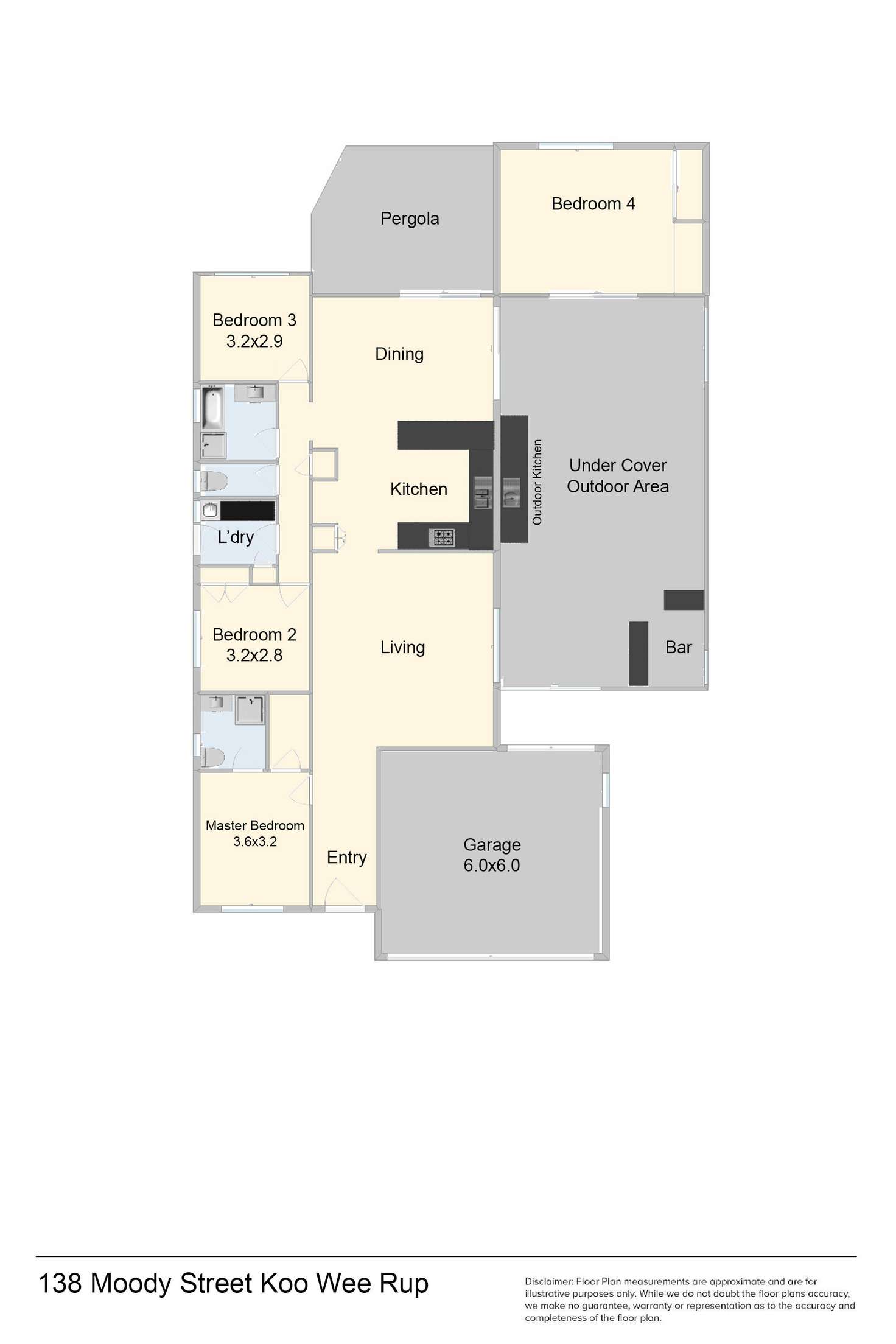 Floorplan of Homely house listing, 138 Moody Street, Koo Wee Rup VIC 3981