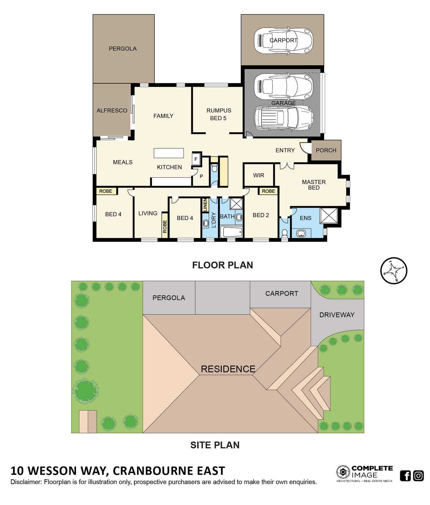 Floorplan of Homely house listing, 10 Wesson Way, Cranbourne East VIC 3977