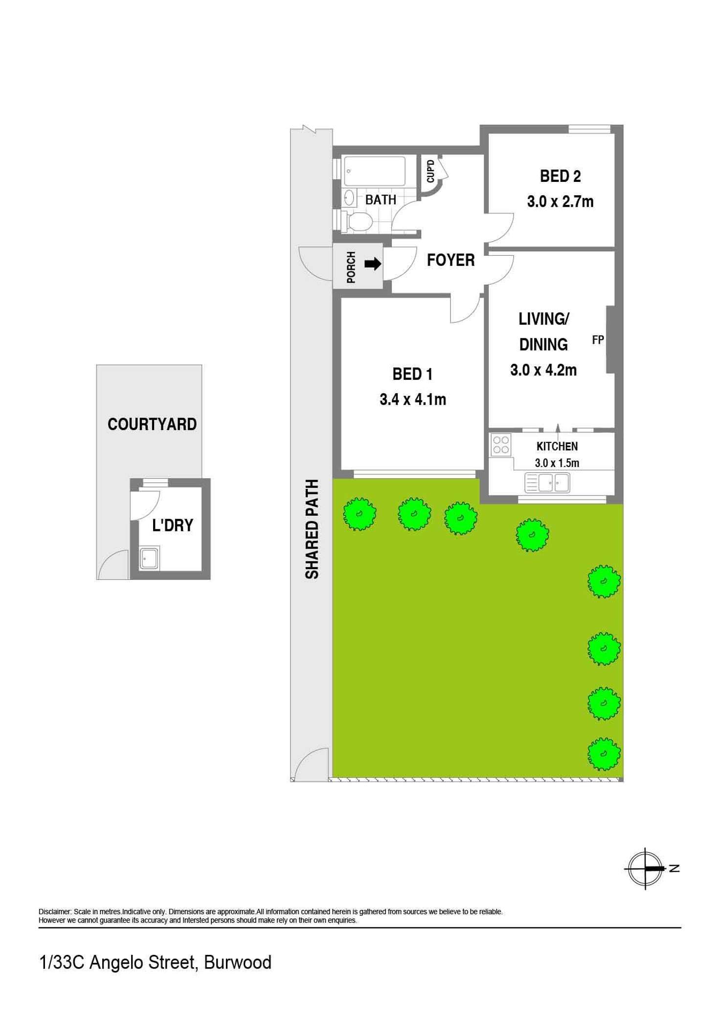 Floorplan of Homely villa listing, 1/33B-33C Angelo Street, Burwood NSW 2134