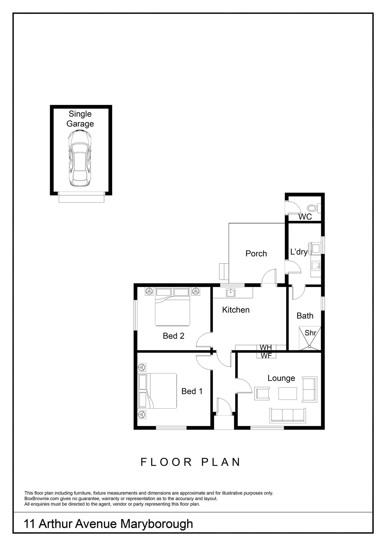 Floorplan of Homely house listing, 11 Arthur Avenue, Maryborough VIC 3465