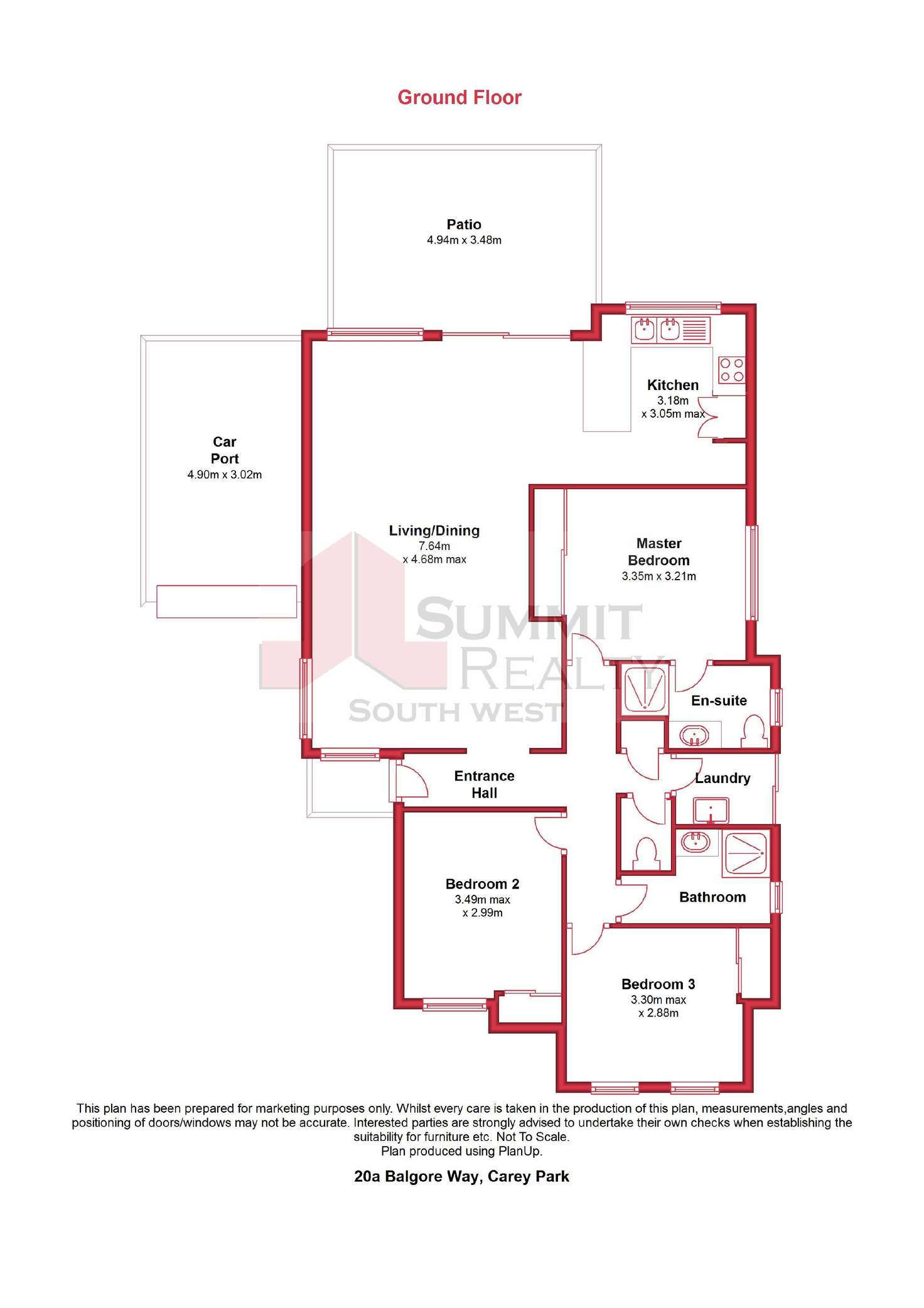 Floorplan of Homely house listing, 20A Balgore Way, Carey Park WA 6230