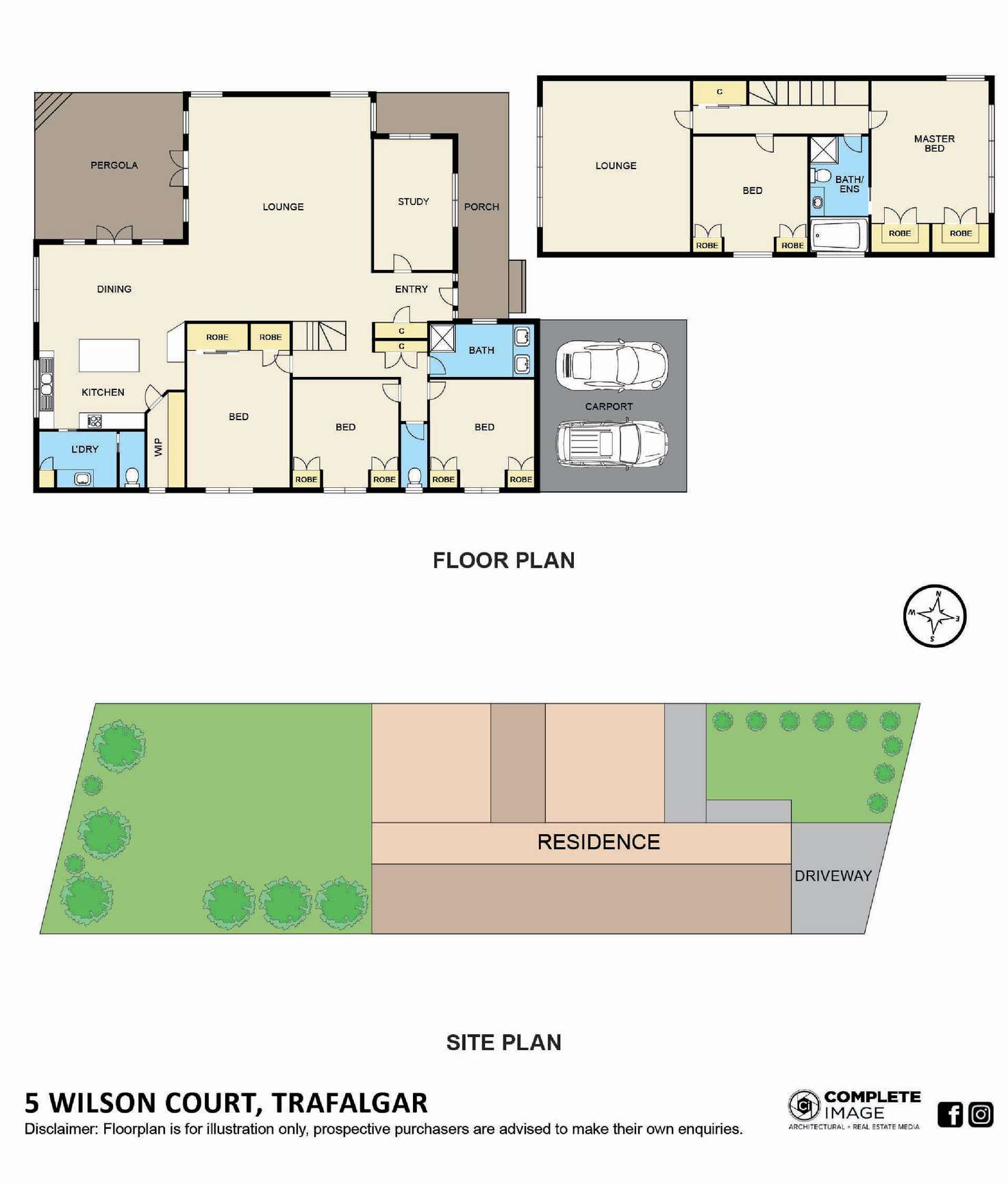 Floorplan of Homely house listing, 5 Wilson Court, Trafalgar VIC 3824
