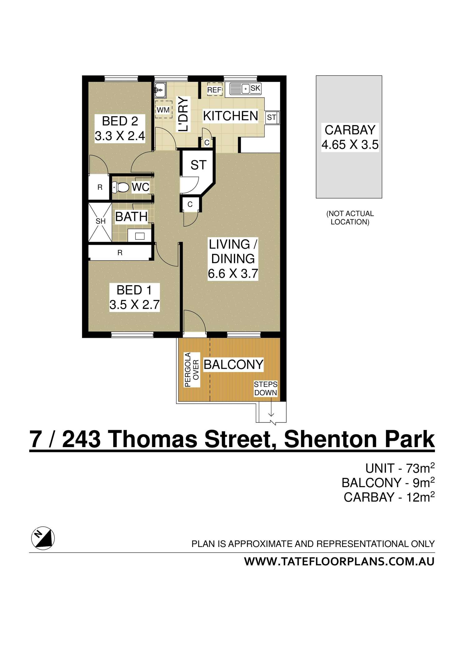 Floorplan of Homely apartment listing, 7/243 Thomas Street, Shenton Park WA 6008