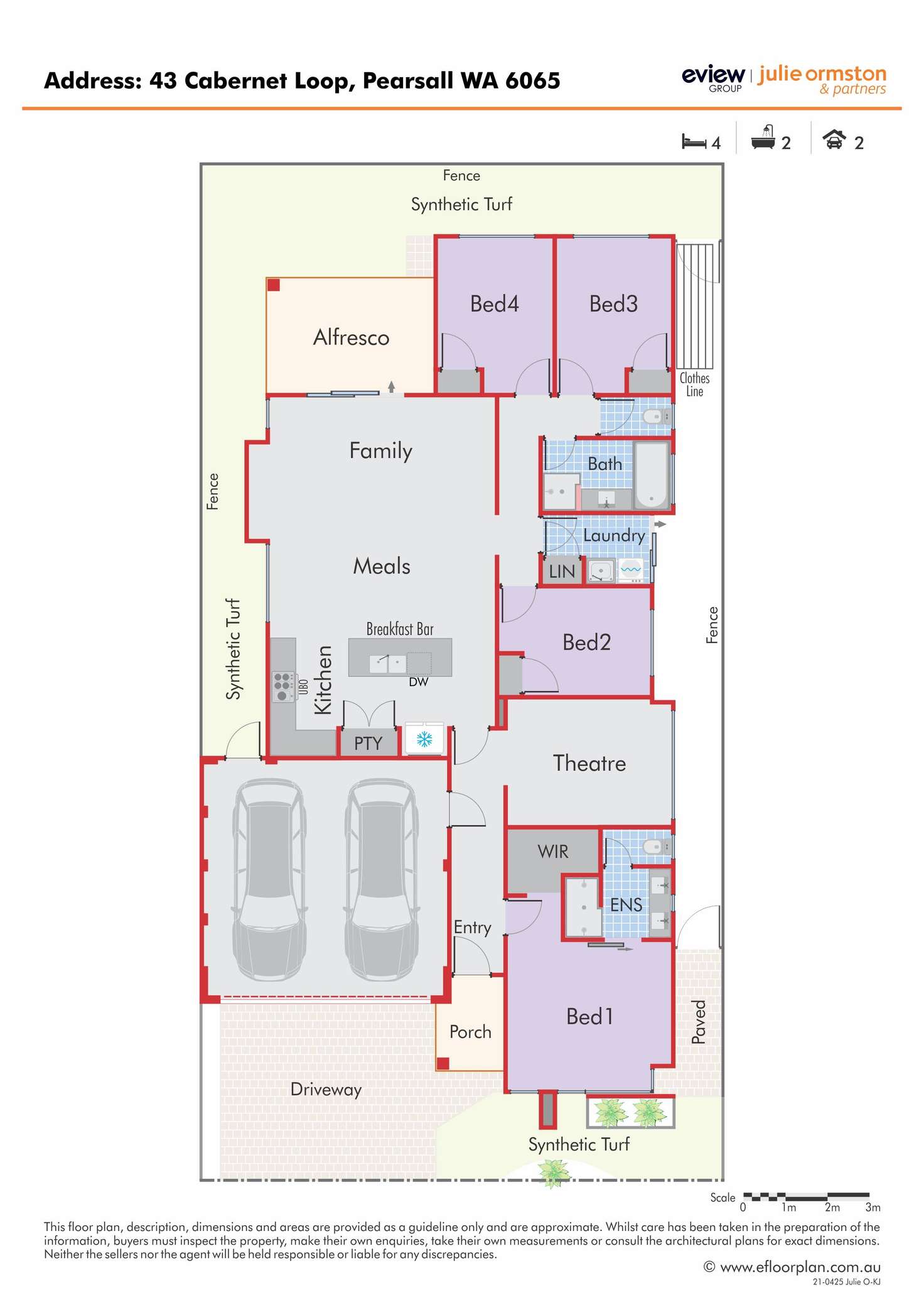 Floorplan of Homely house listing, 43 Cabernet Loop, Pearsall WA 6065