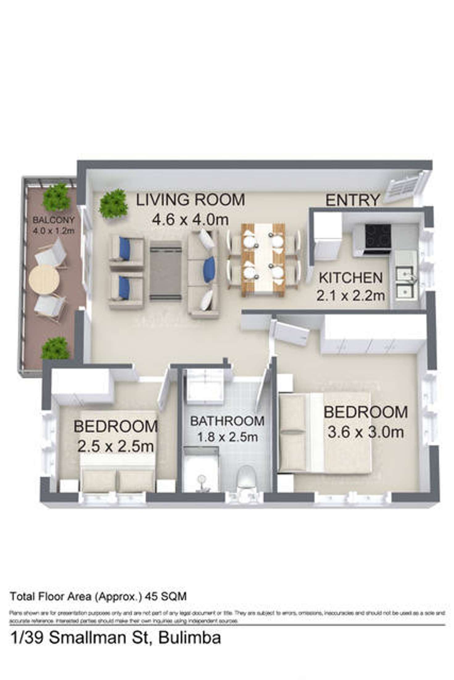 Floorplan of Homely apartment listing, 1/39 Smallman Street, Bulimba QLD 4171