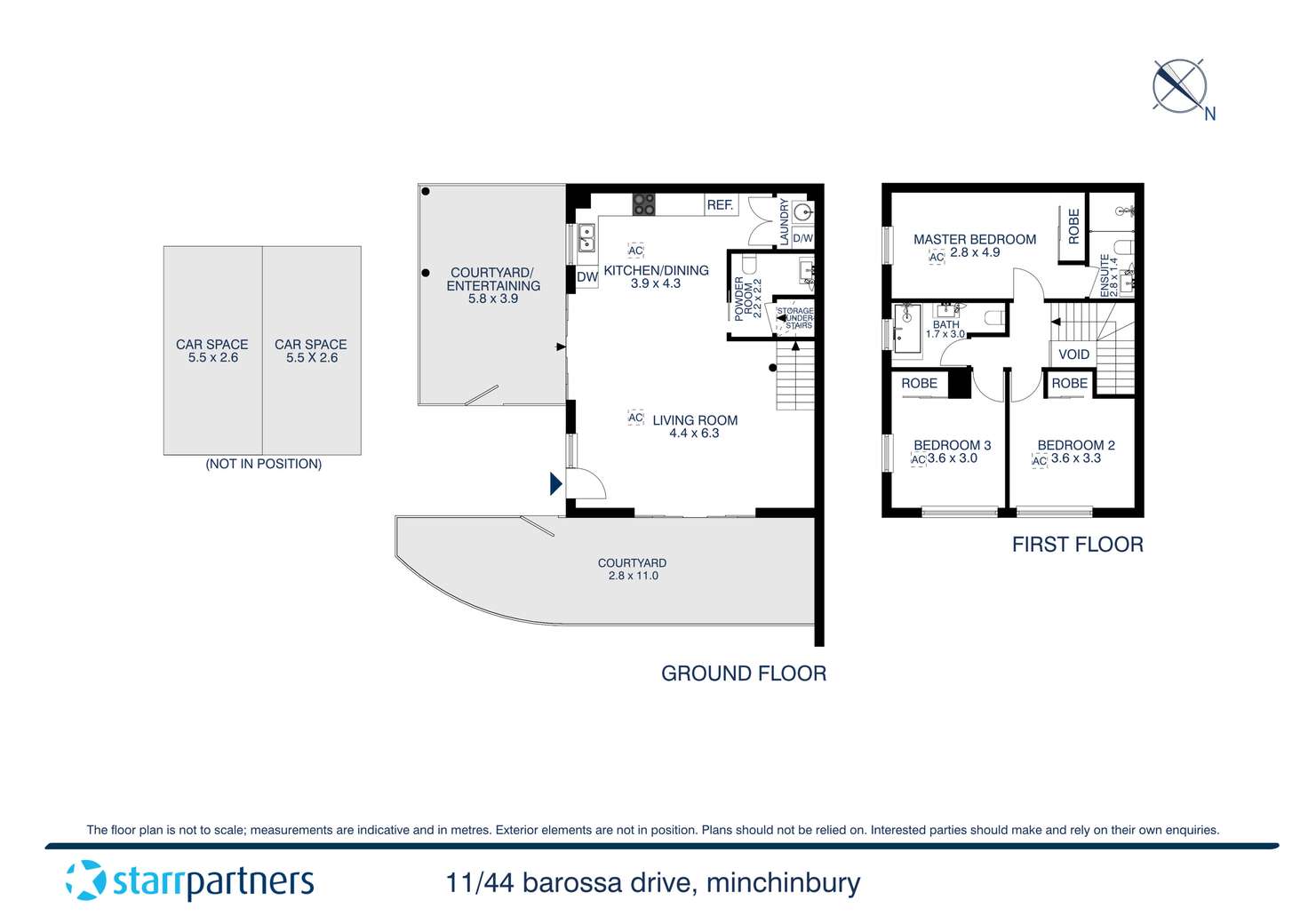 Floorplan of Homely townhouse listing, 11/44 Barossa Drive, Minchinbury NSW 2770