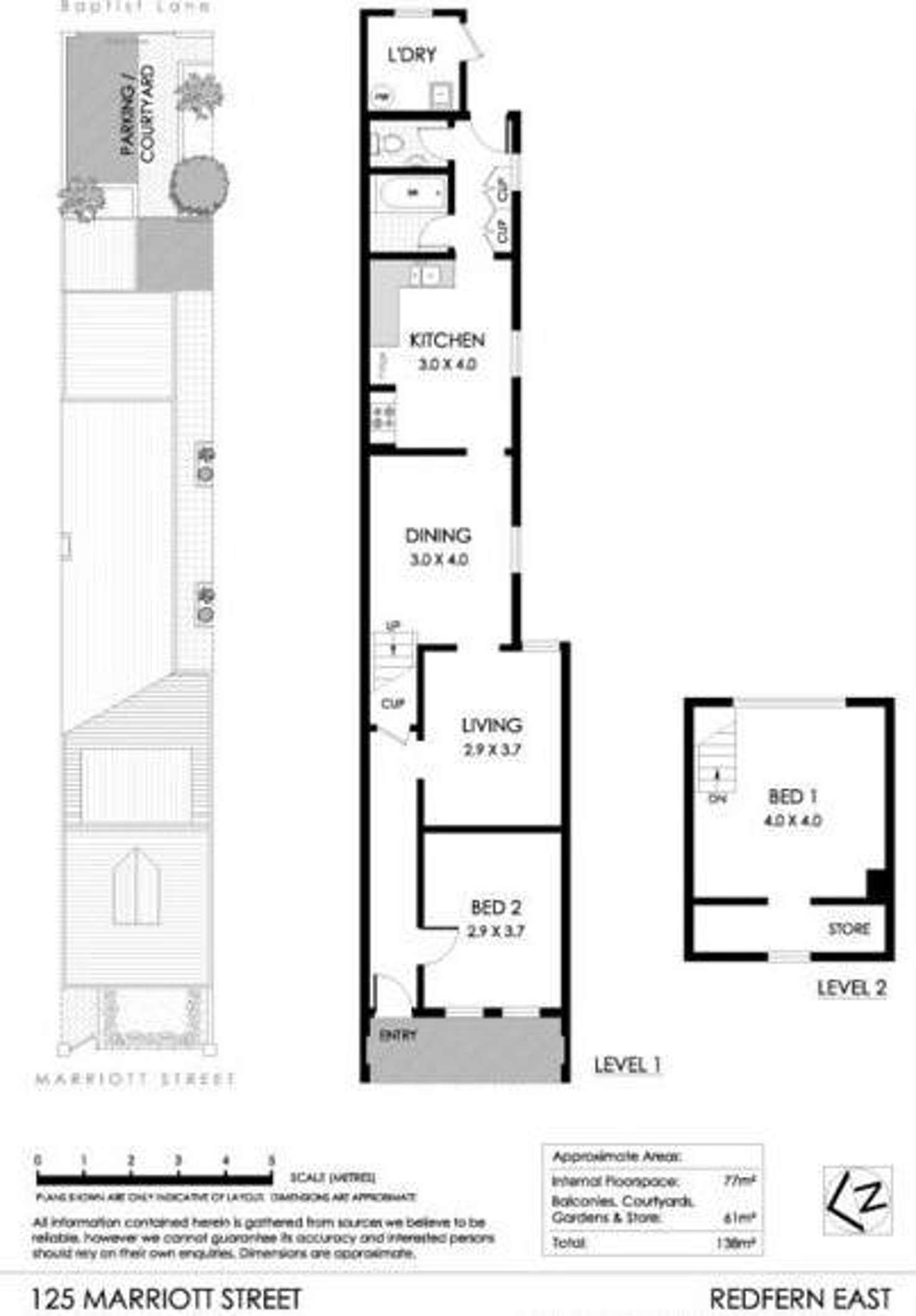 Floorplan of Homely house listing, 125 Marriott Street, Redfern NSW 2016