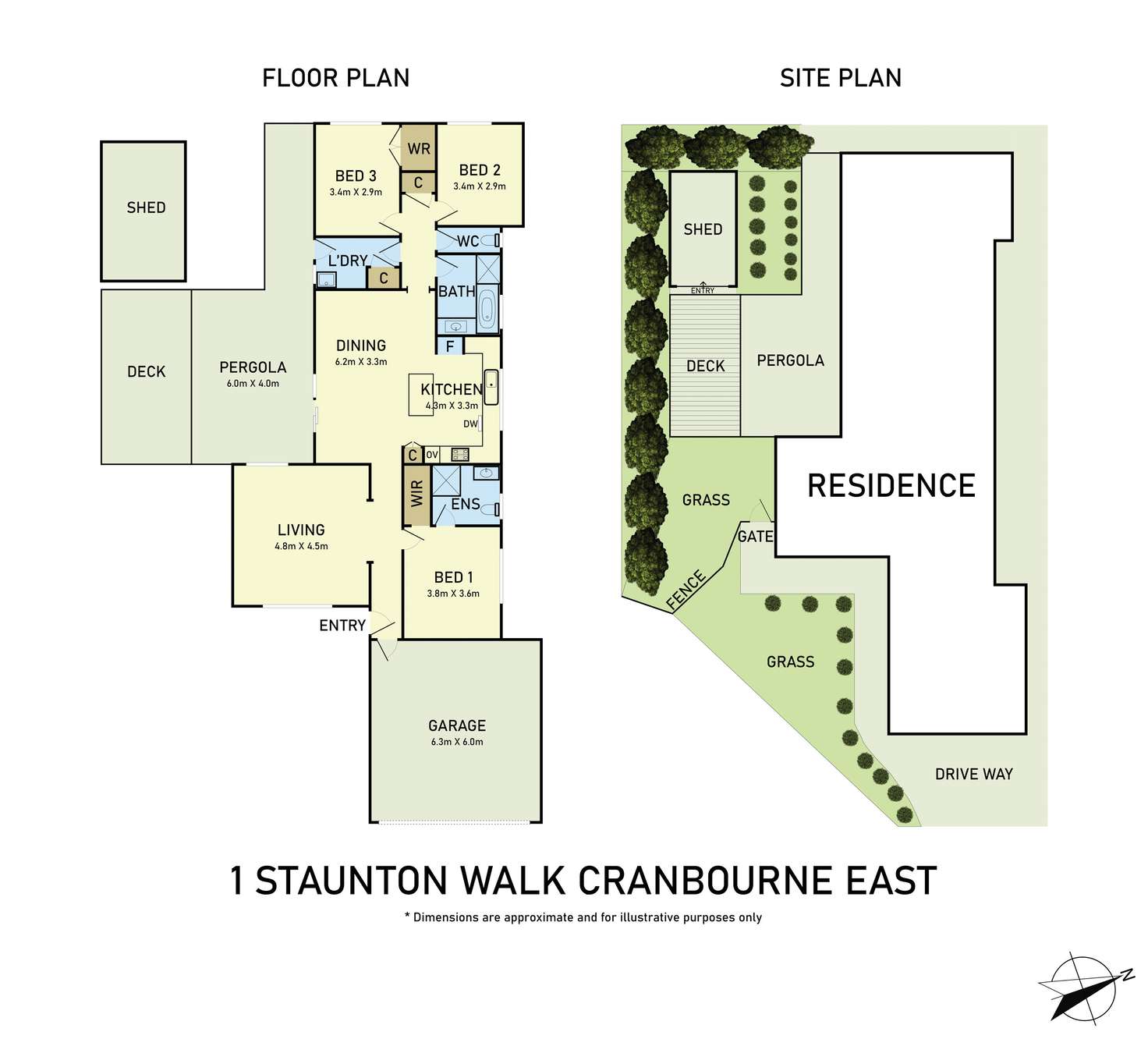 Floorplan of Homely house listing, 1 Staunton Walk, Cranbourne East VIC 3977