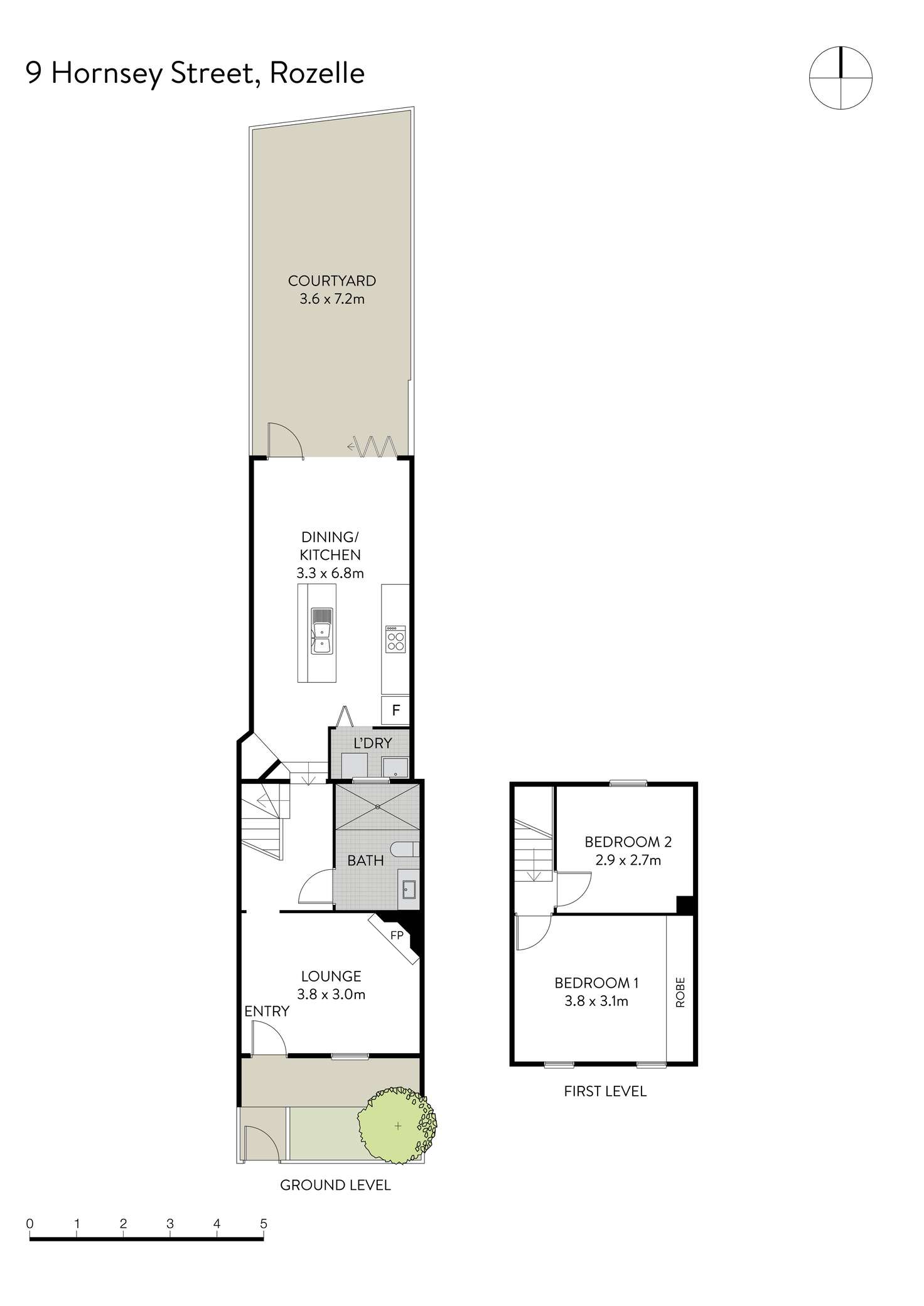 Floorplan of Homely house listing, 9 Hornsey. Street, Rozelle NSW 2039