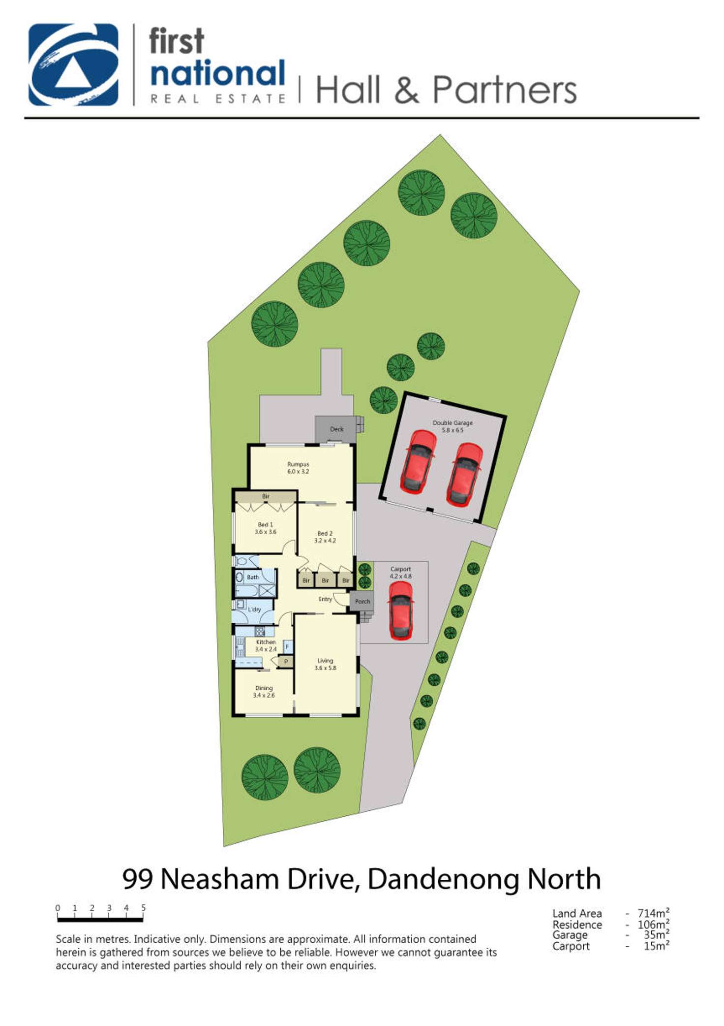 Floorplan of Homely house listing, 99 Neasham Drive, Dandenong North VIC 3175