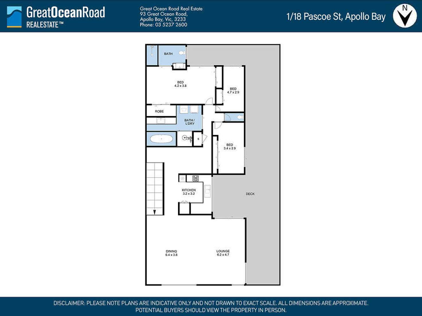 Floorplan of Homely apartment listing, 18A Pascoe Street, Apollo Bay VIC 3233