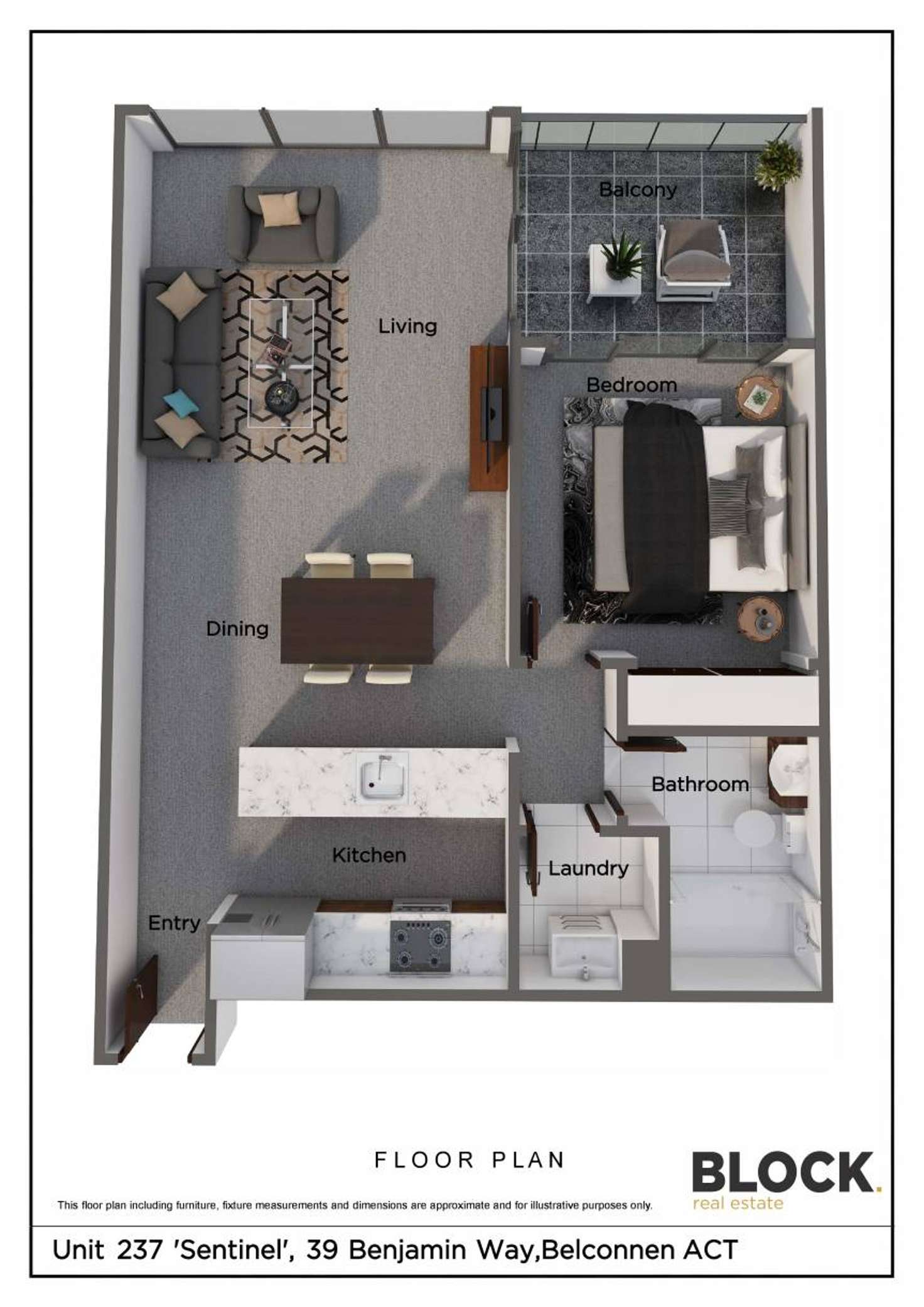 Floorplan of Homely apartment listing, 237/39 Benjamin Way, Belconnen ACT 2617