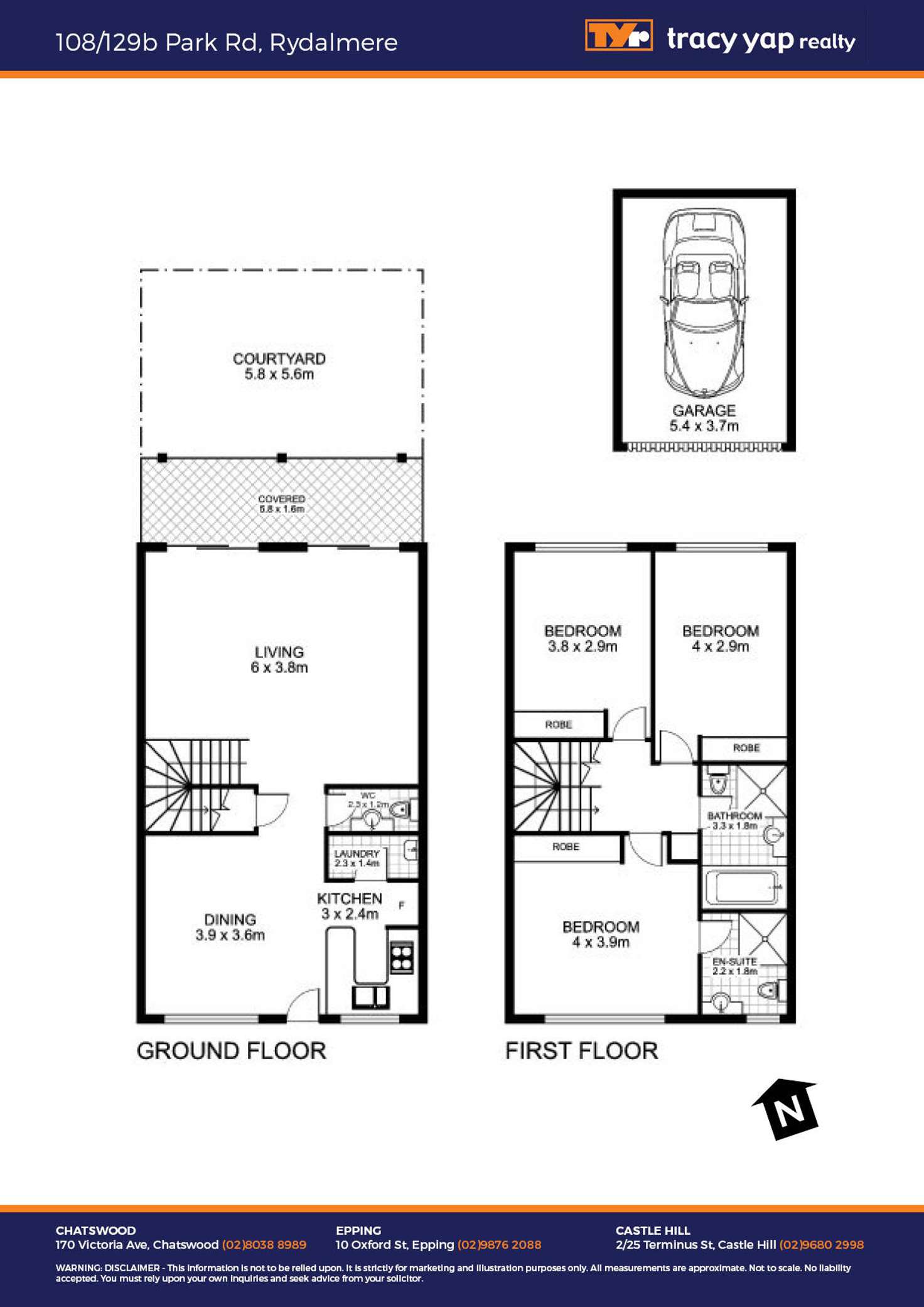 Floorplan of Homely townhouse listing, 108/129B Park Road, Rydalmere NSW 2116
