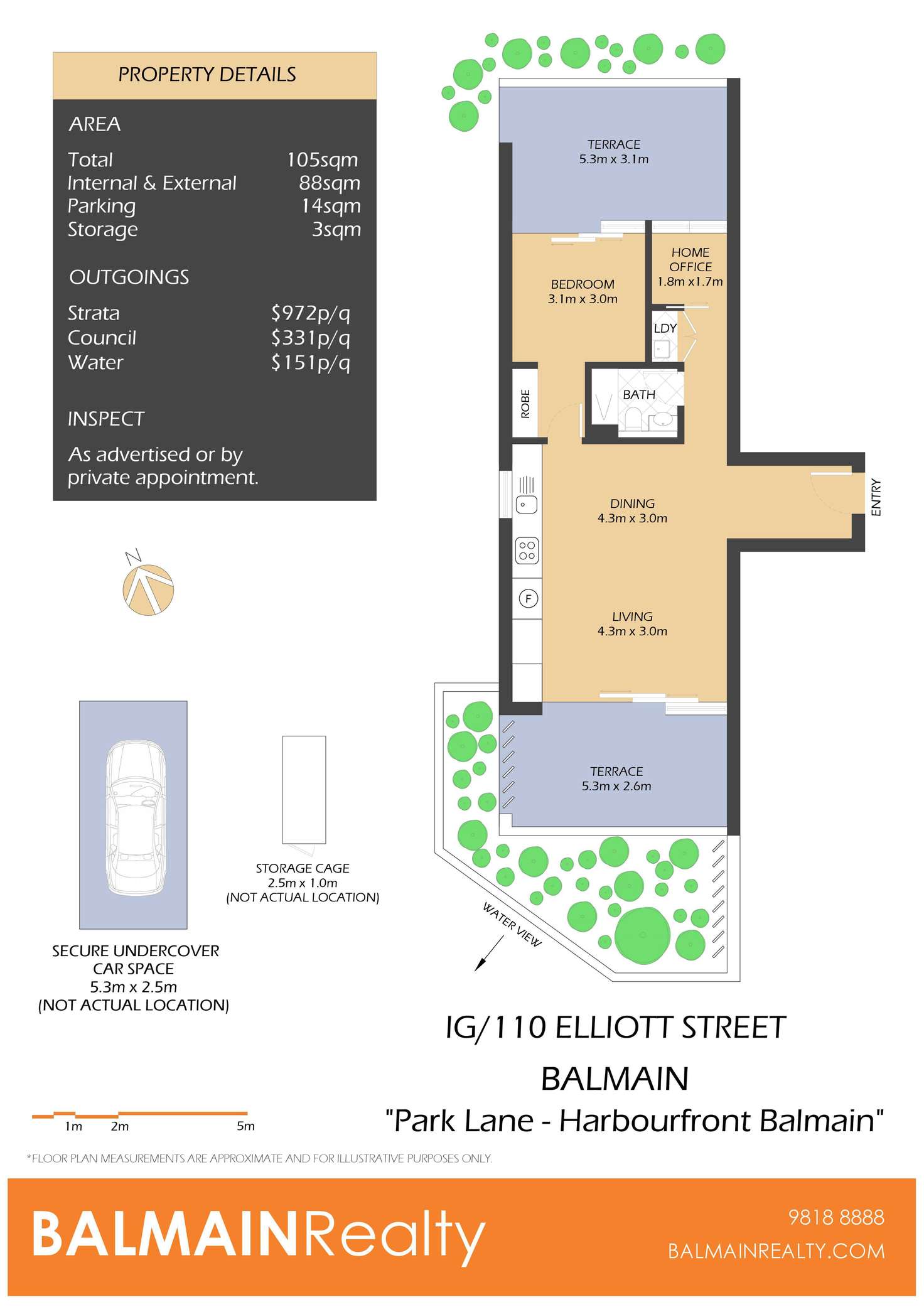 Floorplan of Homely apartment listing, 1G/110 Elliott Street, Balmain NSW 2041
