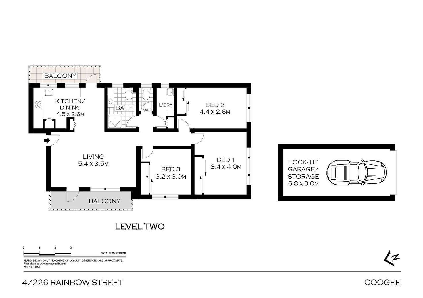 Floorplan of Homely unit listing, 4/226 Rainbow Street, Coogee NSW 2034