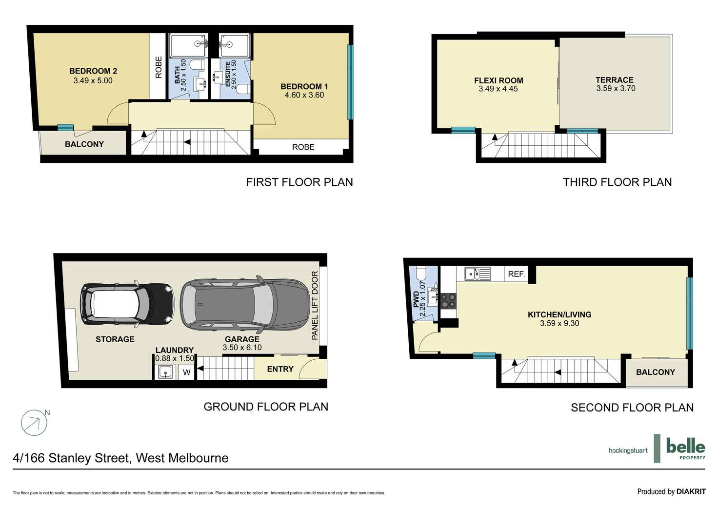 Floorplan of Homely townhouse listing, 4/166 Stanley Street, West Melbourne VIC 3003