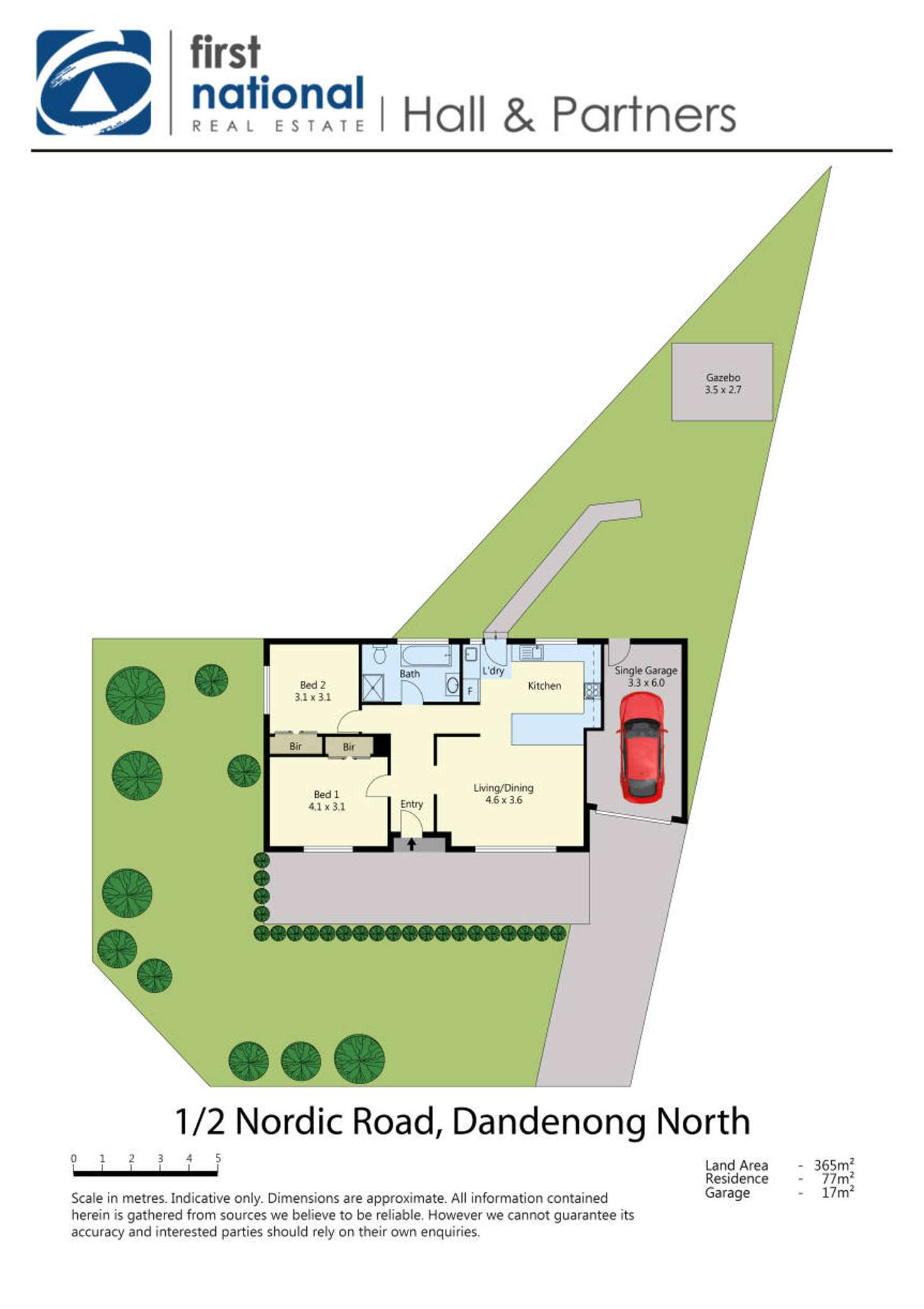 Floorplan of Homely unit listing, 1/2 Nordic Road, Dandenong North VIC 3175