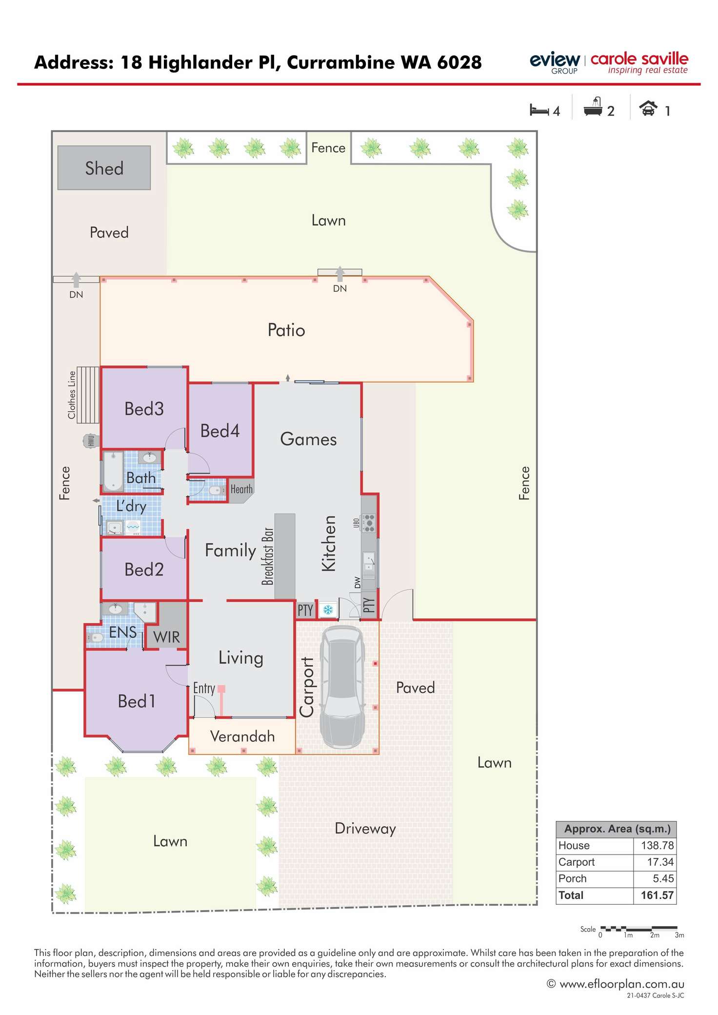 Floorplan of Homely house listing, 18 Highlander Place, Currambine WA 6028