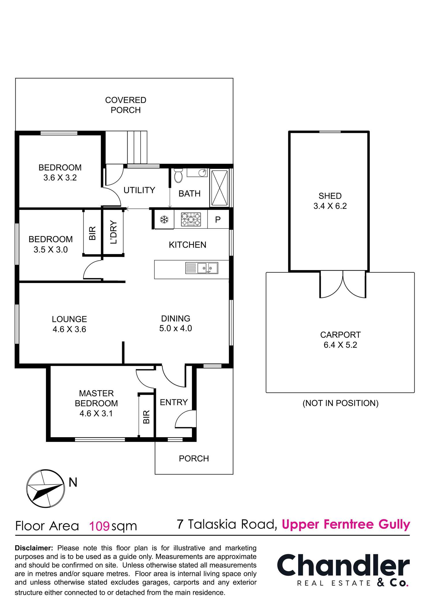 Floorplan of Homely house listing, 7 Talaskia Road, Upper Ferntree Gully VIC 3156