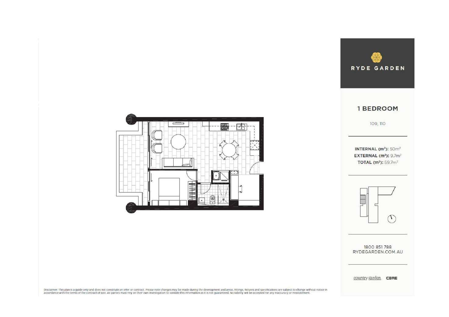 Floorplan of Homely unit listing, 110/3 Network Place, North Ryde NSW 2113