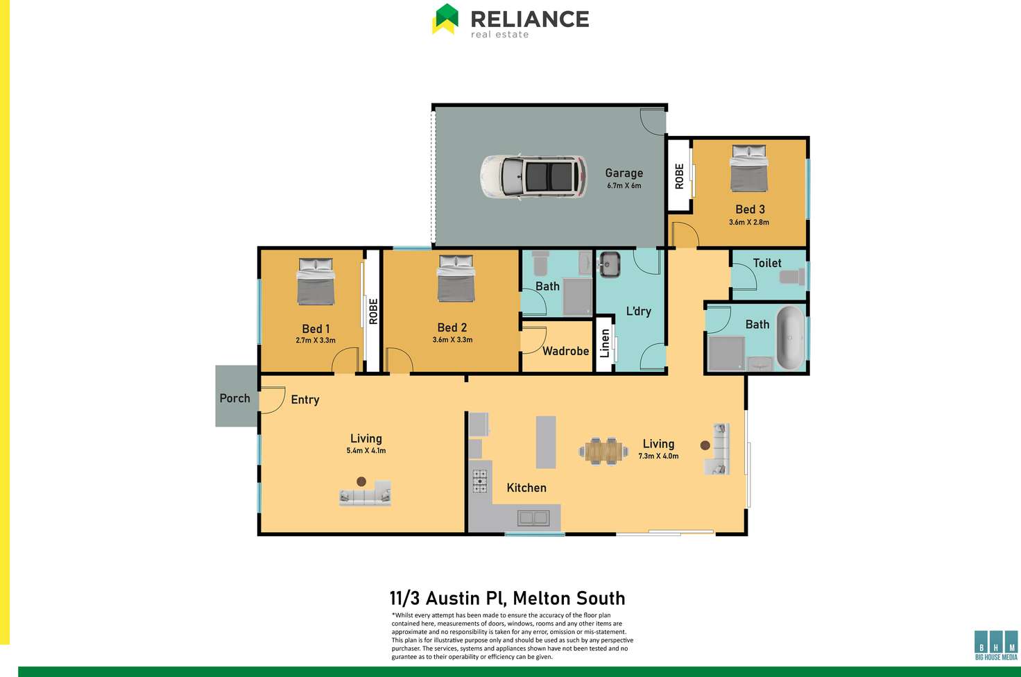 Floorplan of Homely house listing, 11/3 Austin Place, Melton South VIC 3338