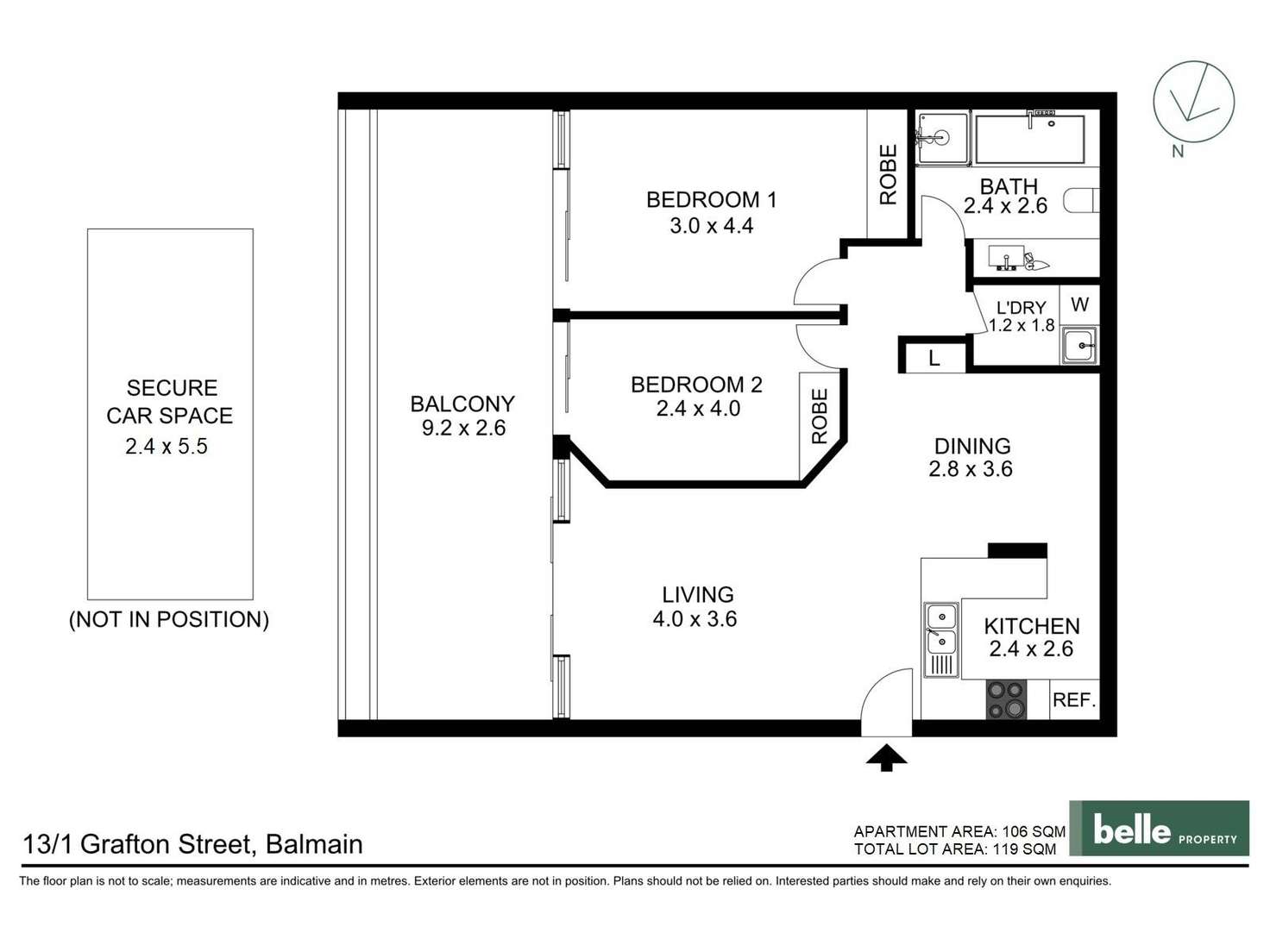 Floorplan of Homely house listing, 13/1 Grafton Street, Balmain NSW 2041