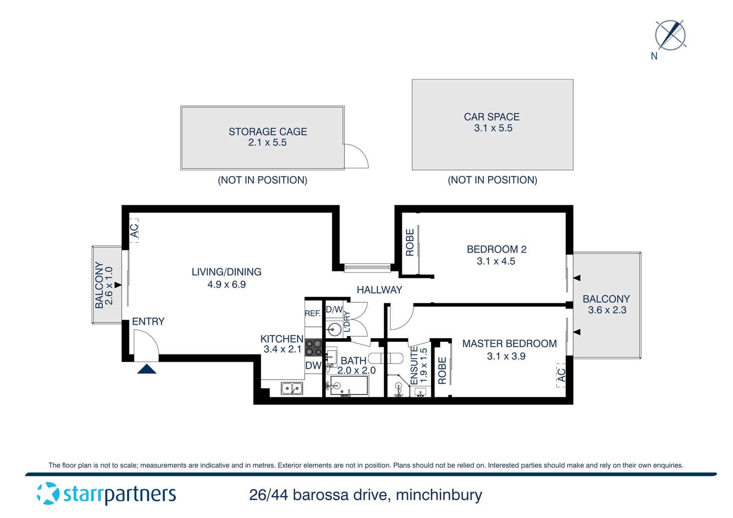 Floorplan of Homely unit listing, 26/44 Barossa Drive, Minchinbury NSW 2770