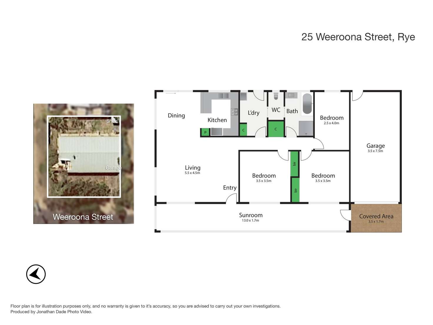 Floorplan of Homely house listing, 25 Weeroona Street, Rye VIC 3941