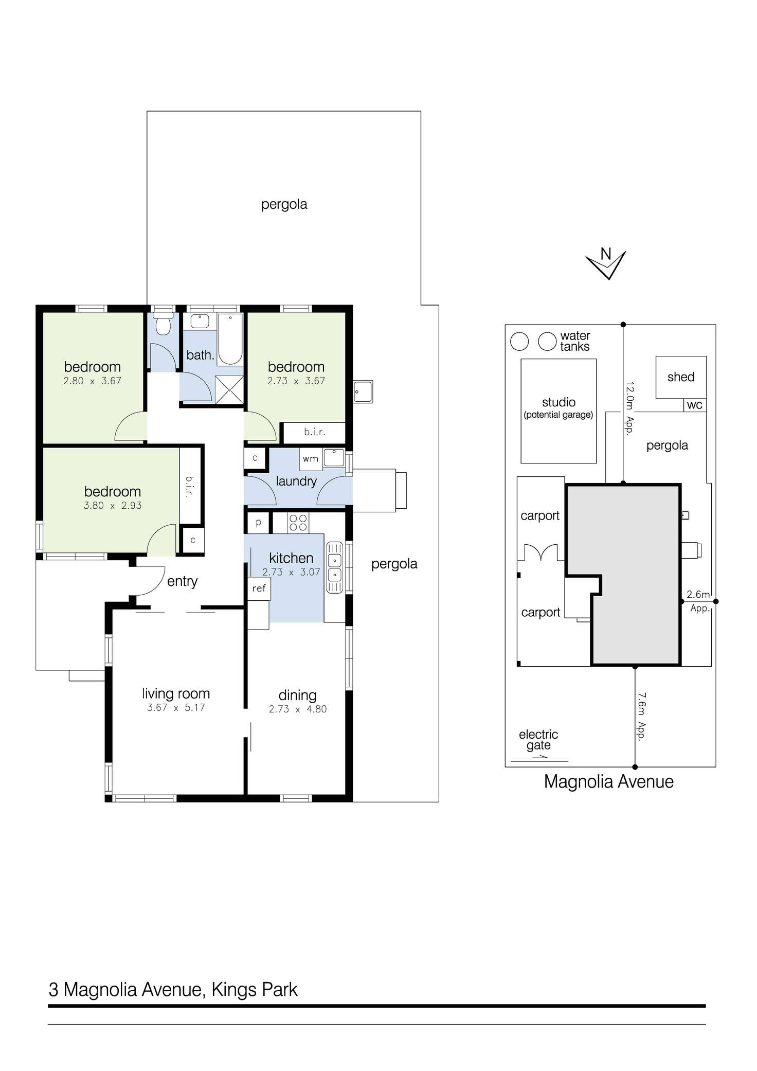 Floorplan of Homely house listing, 3 Magnolia Avenue, Kings Park VIC 3021