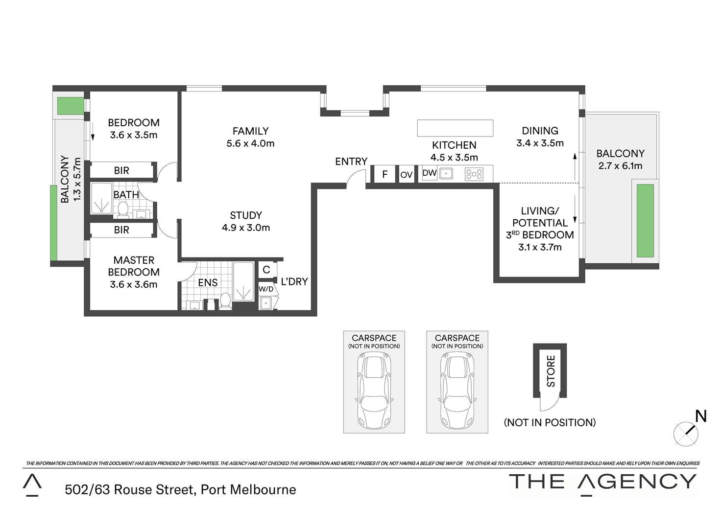 Floorplan of Homely unit listing, 502/63-69 Rouse Street, Port Melbourne VIC 3207